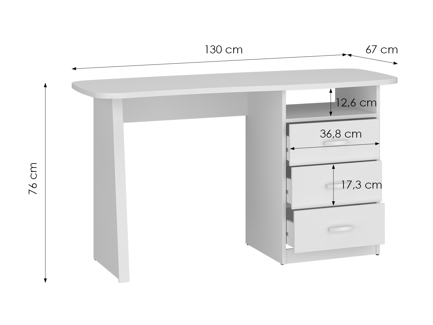Birou Ontario 204 (Alb)