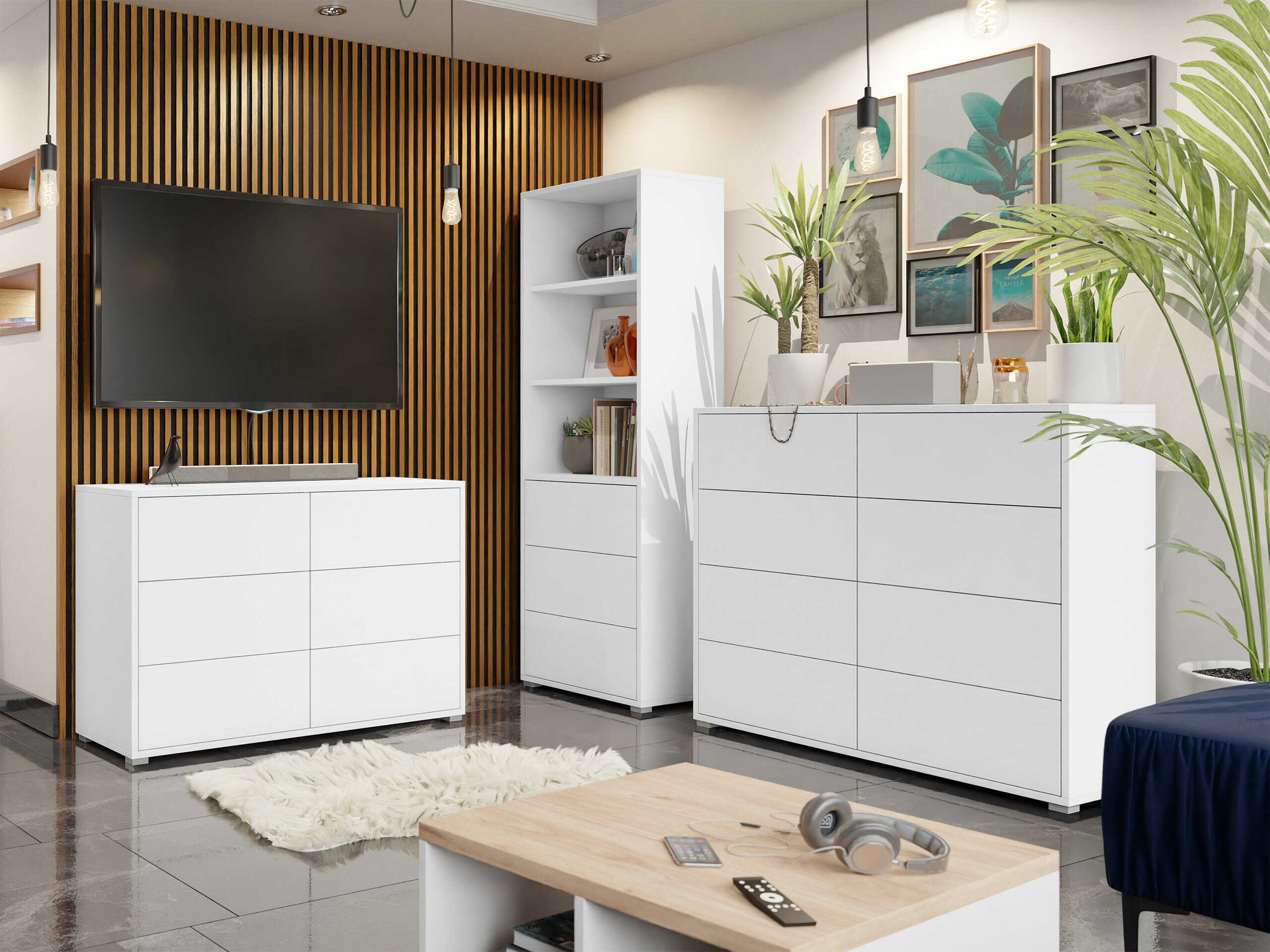 Set de living Comfivo Tutela I (Alb)