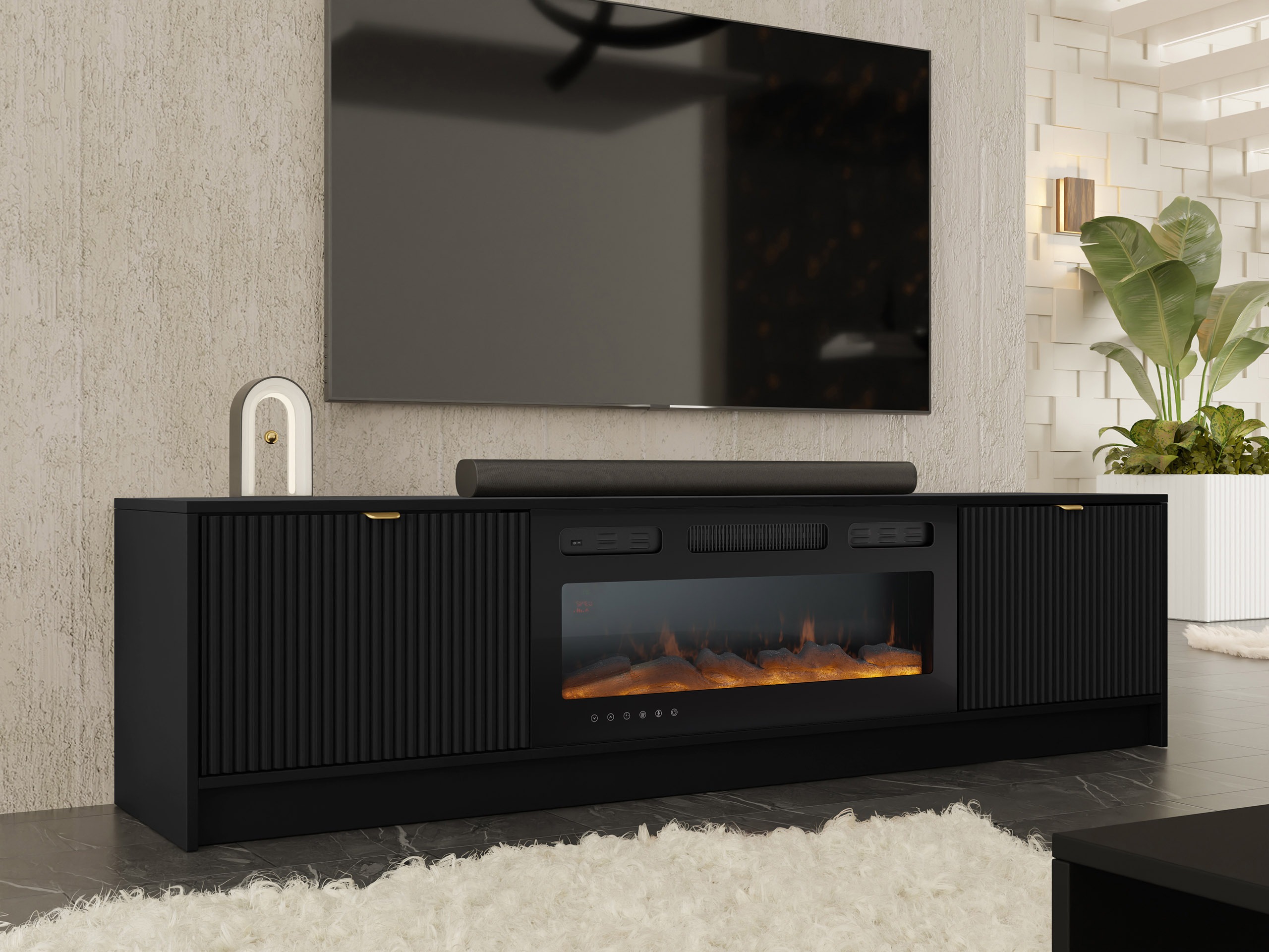 Comodă TV Comfivo Larmire 109 (Negru)