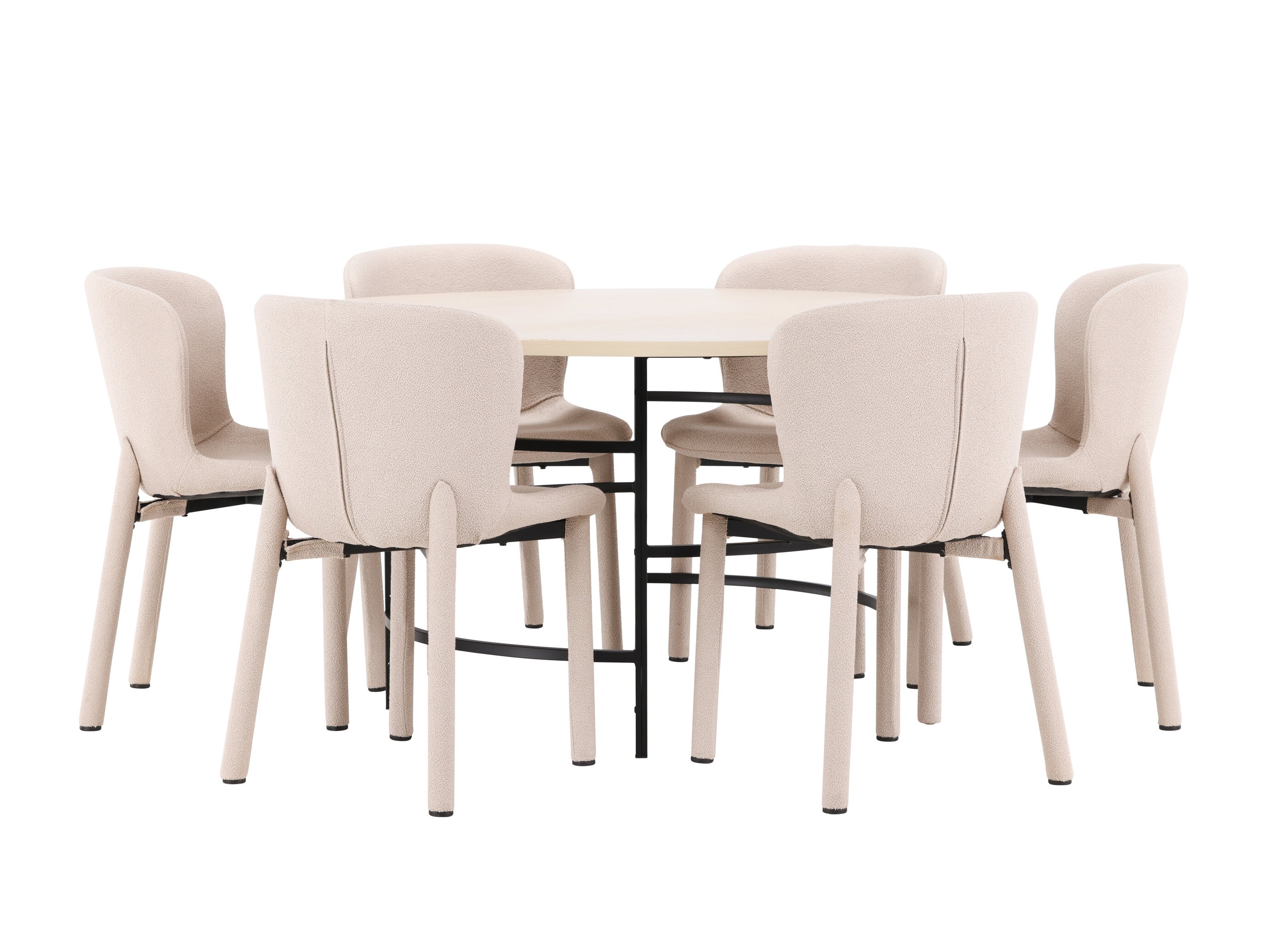 Set de dining Dallas 4987 (Maro deschis + Negru)