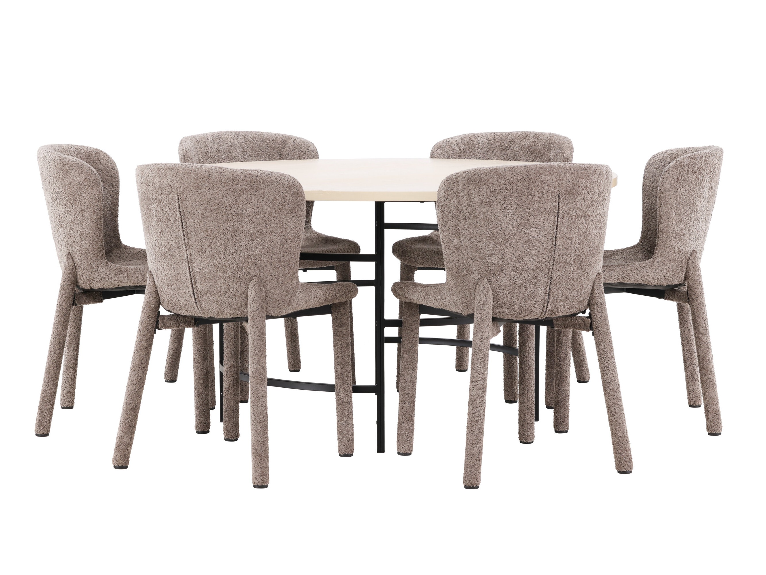 Set de dining Dallas 4987 (Maro deschis + Negru)