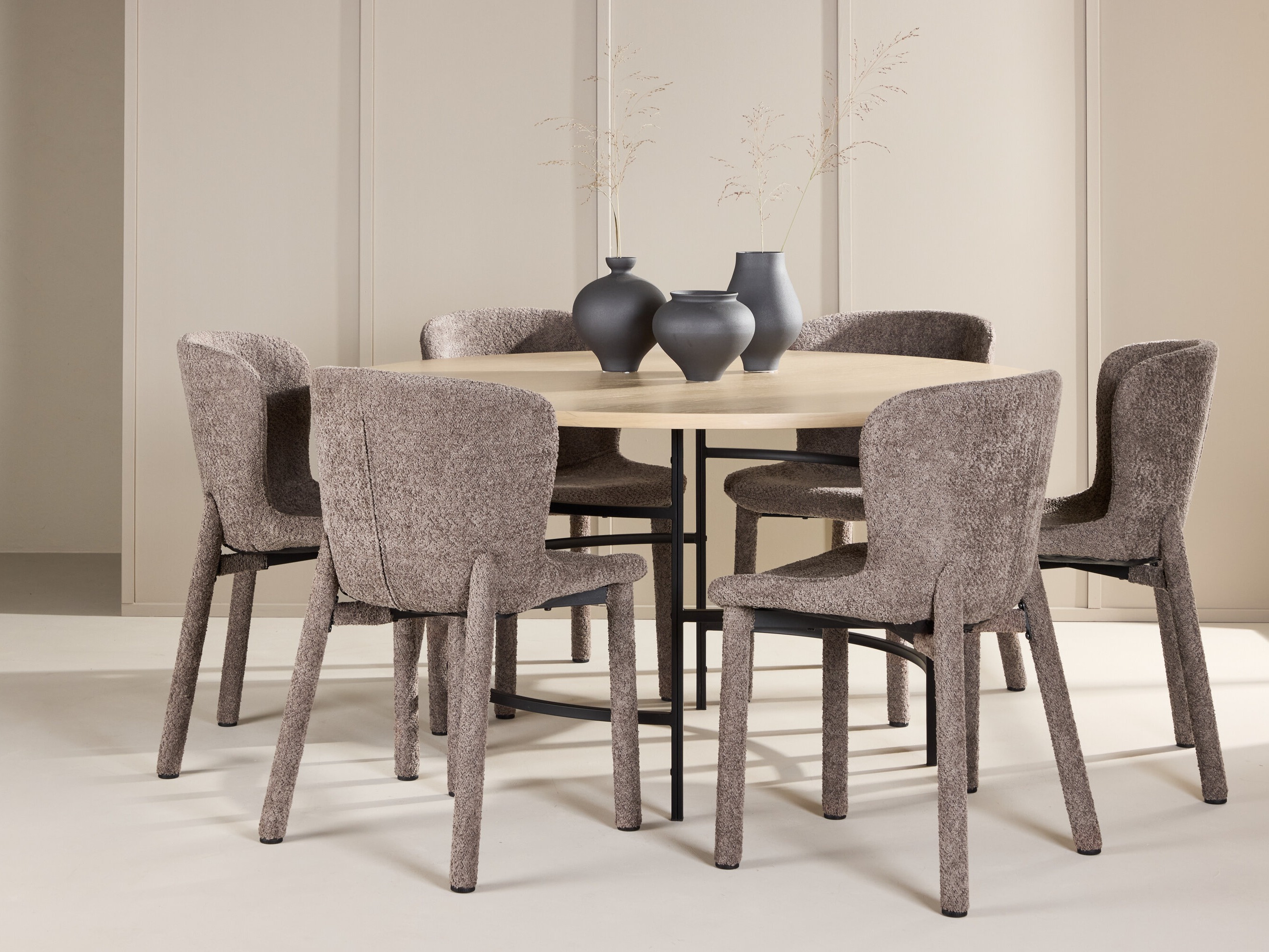 Set de dining Dallas 4987 (Maro deschis + Negru)