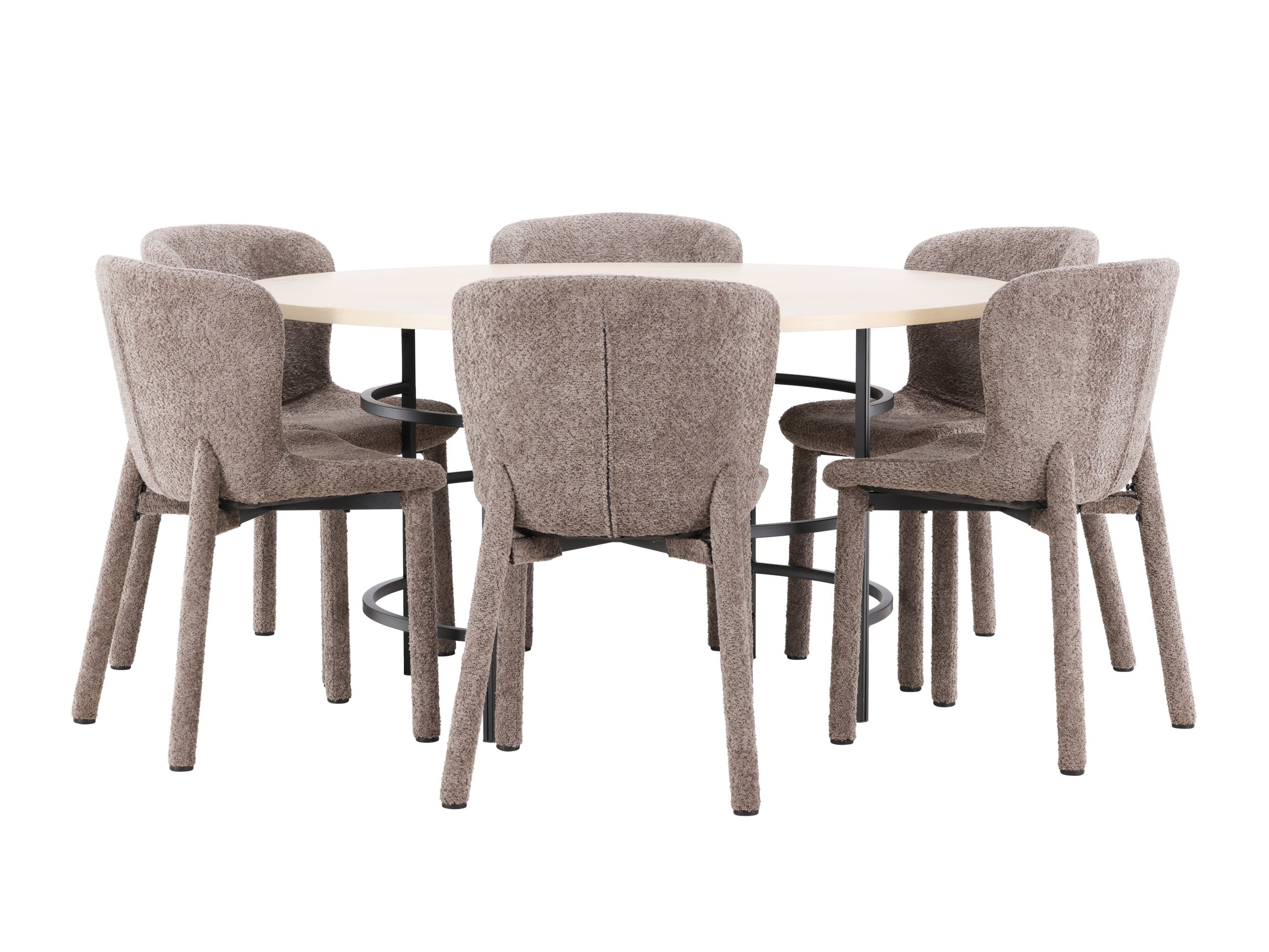 Set de dining Dallas 4987 (Maro deschis + Negru)