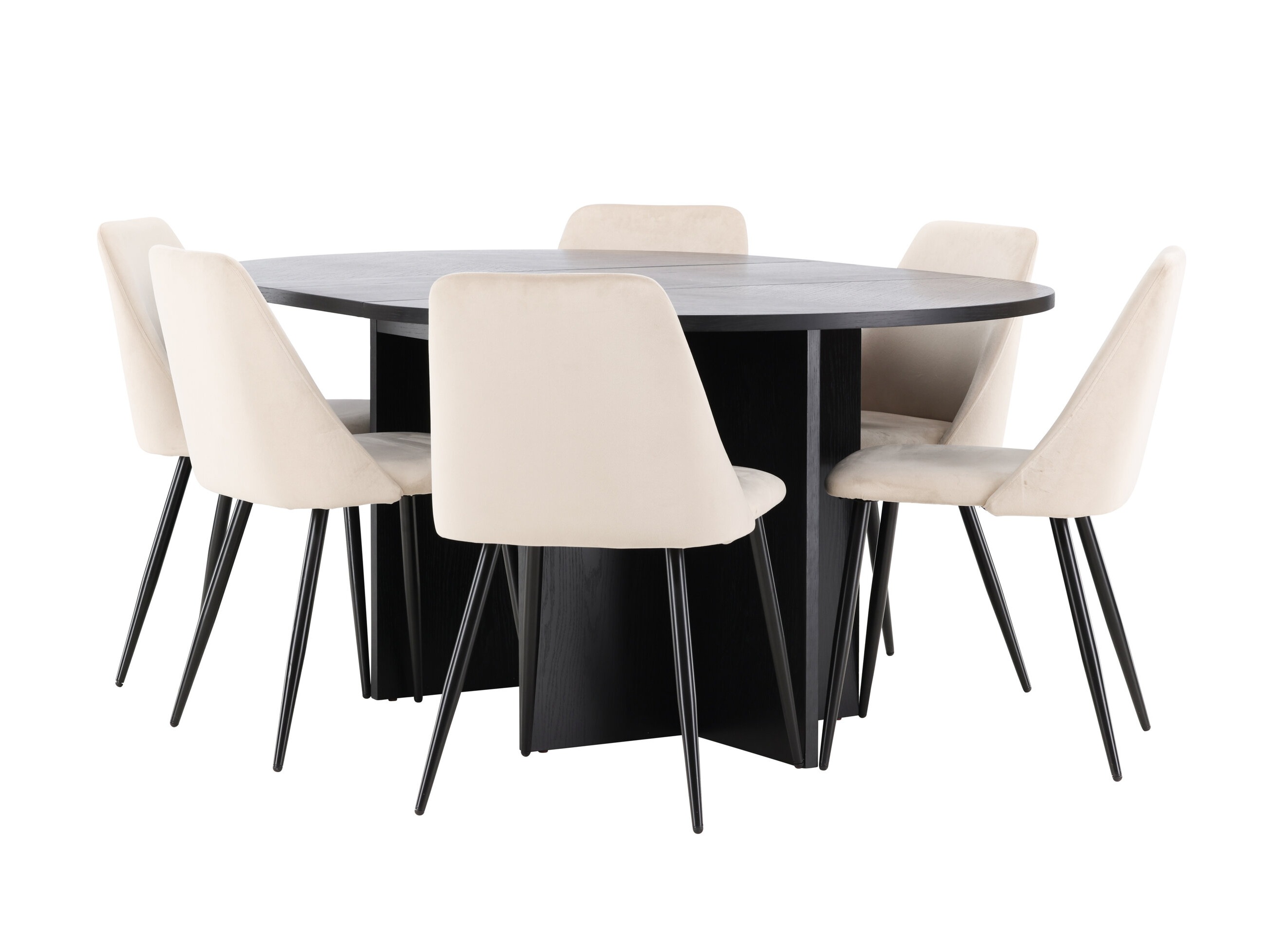 Set de dining Dallas 4992 (Negru)