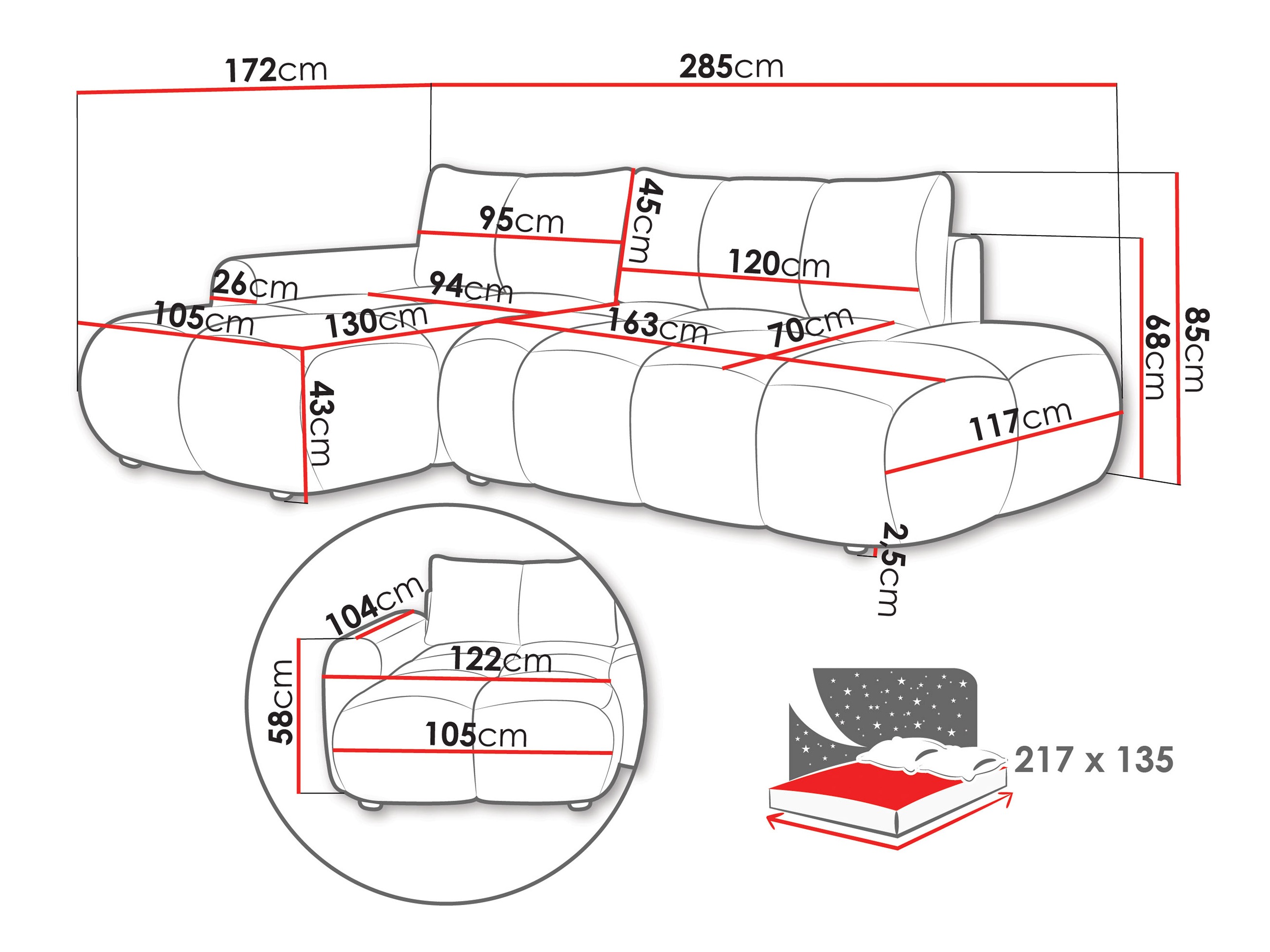 Colțar TrendyNest Ansera (Flow 02)