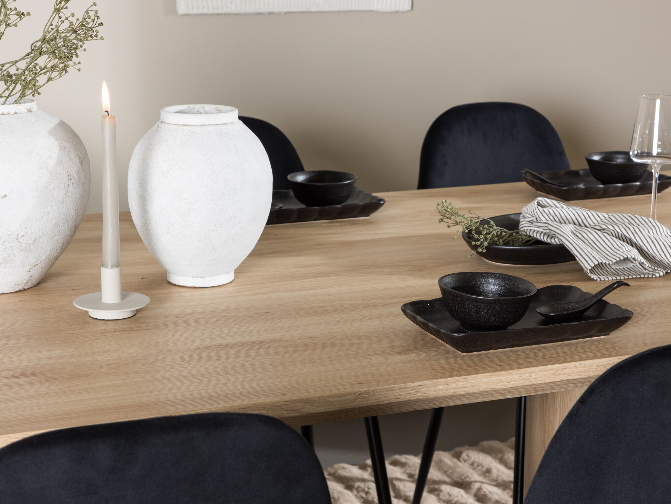 Set de dining Dallas 5018 (Negru)