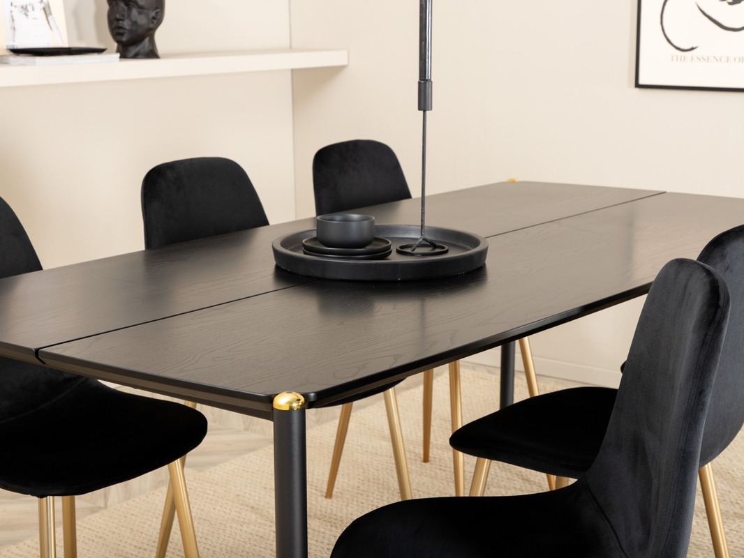 Set de mese Dallas 5016 (Negru + De aur)