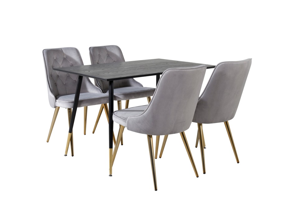 Set de dining Dallas 1673 (Gri + auriu)