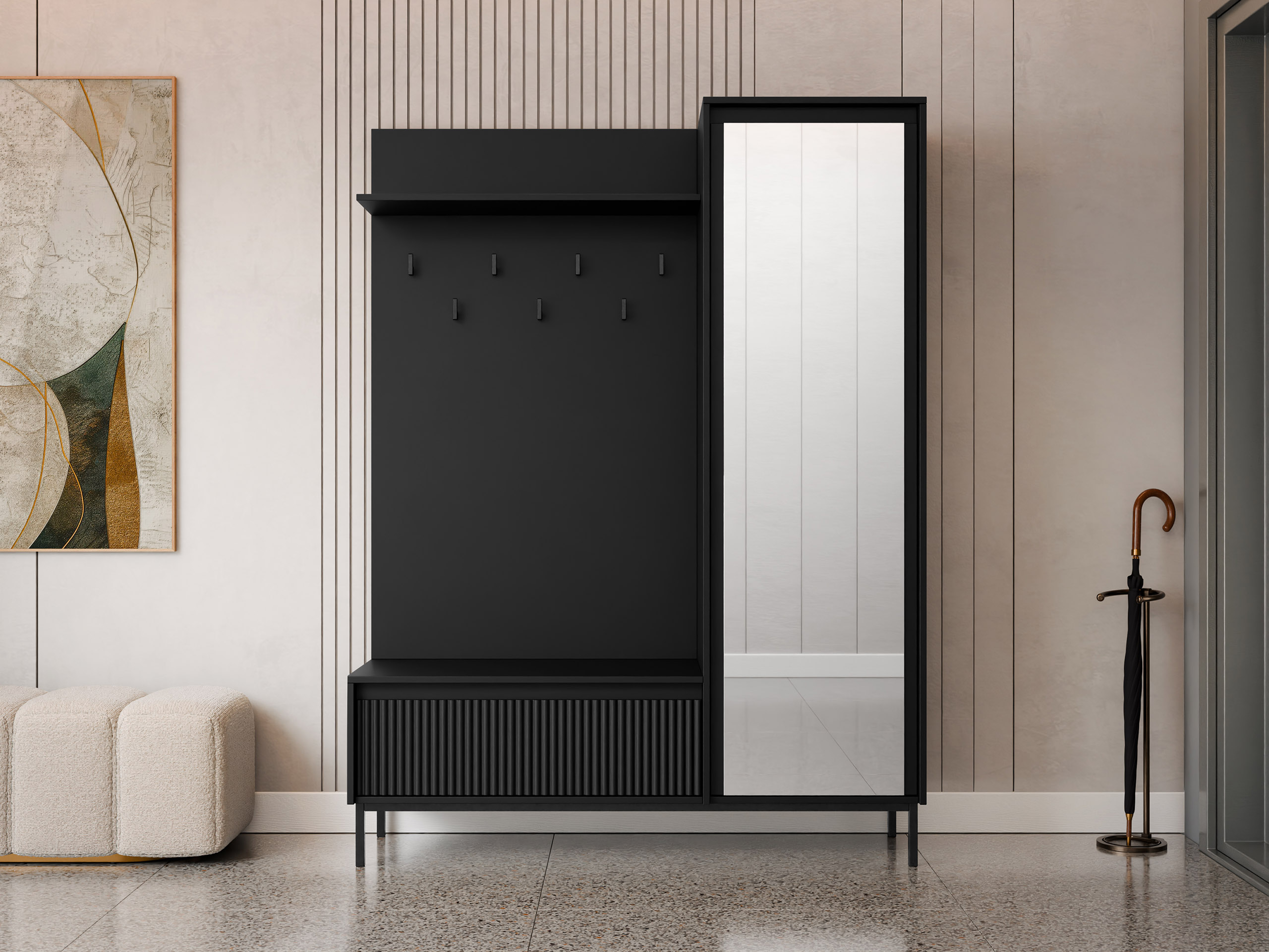 Set de hol Comfivo Delruva (Negru)