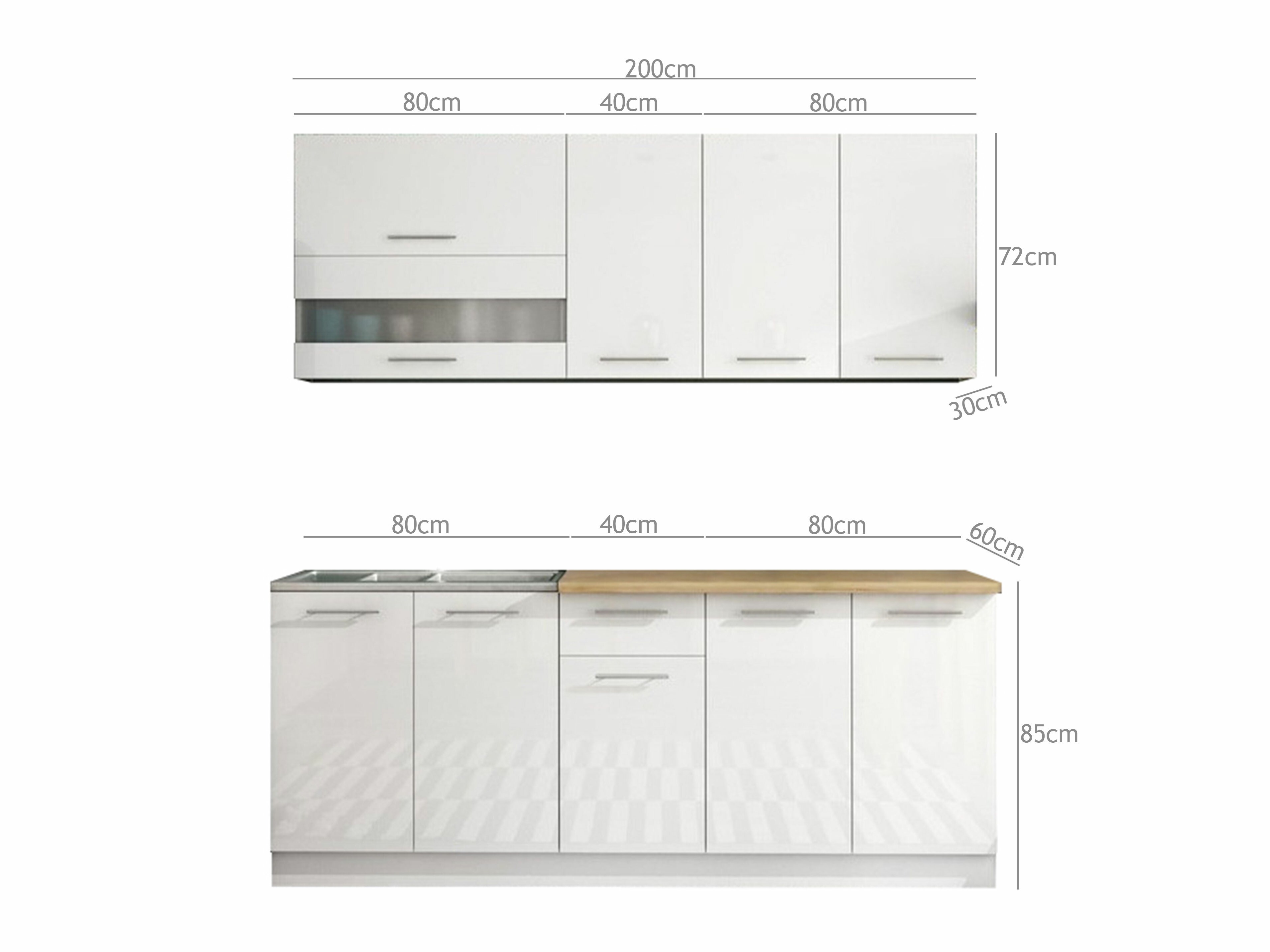 Set de bucătărie modular Tiffa White 115