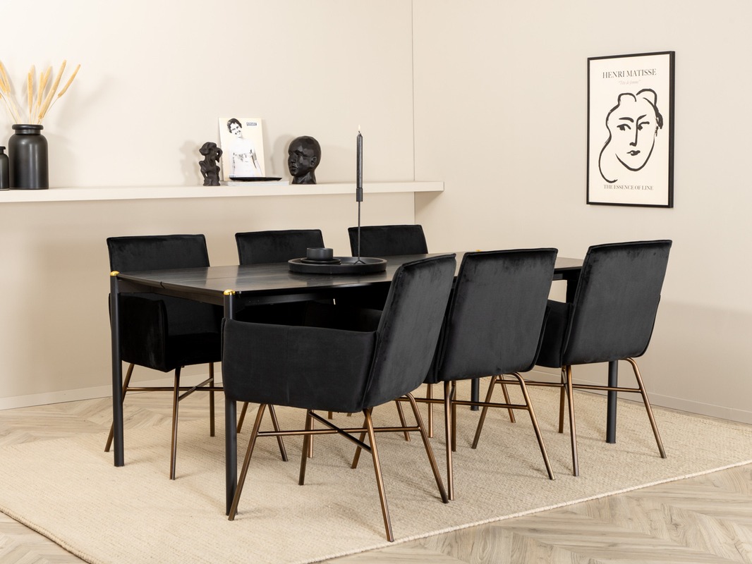 Set de mese Dallas 5034 (Negru + Cupru)