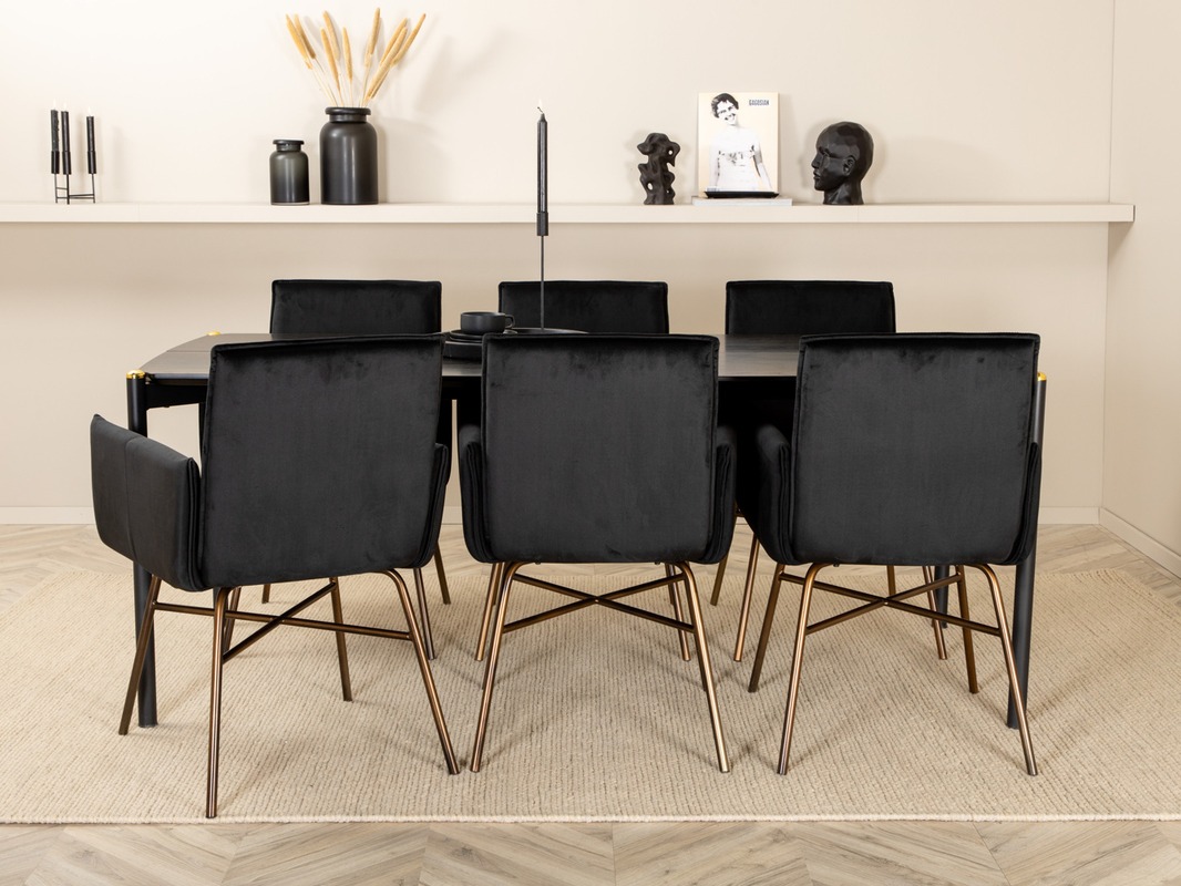 Set de mese Dallas 5034 (Negru + Cupru)