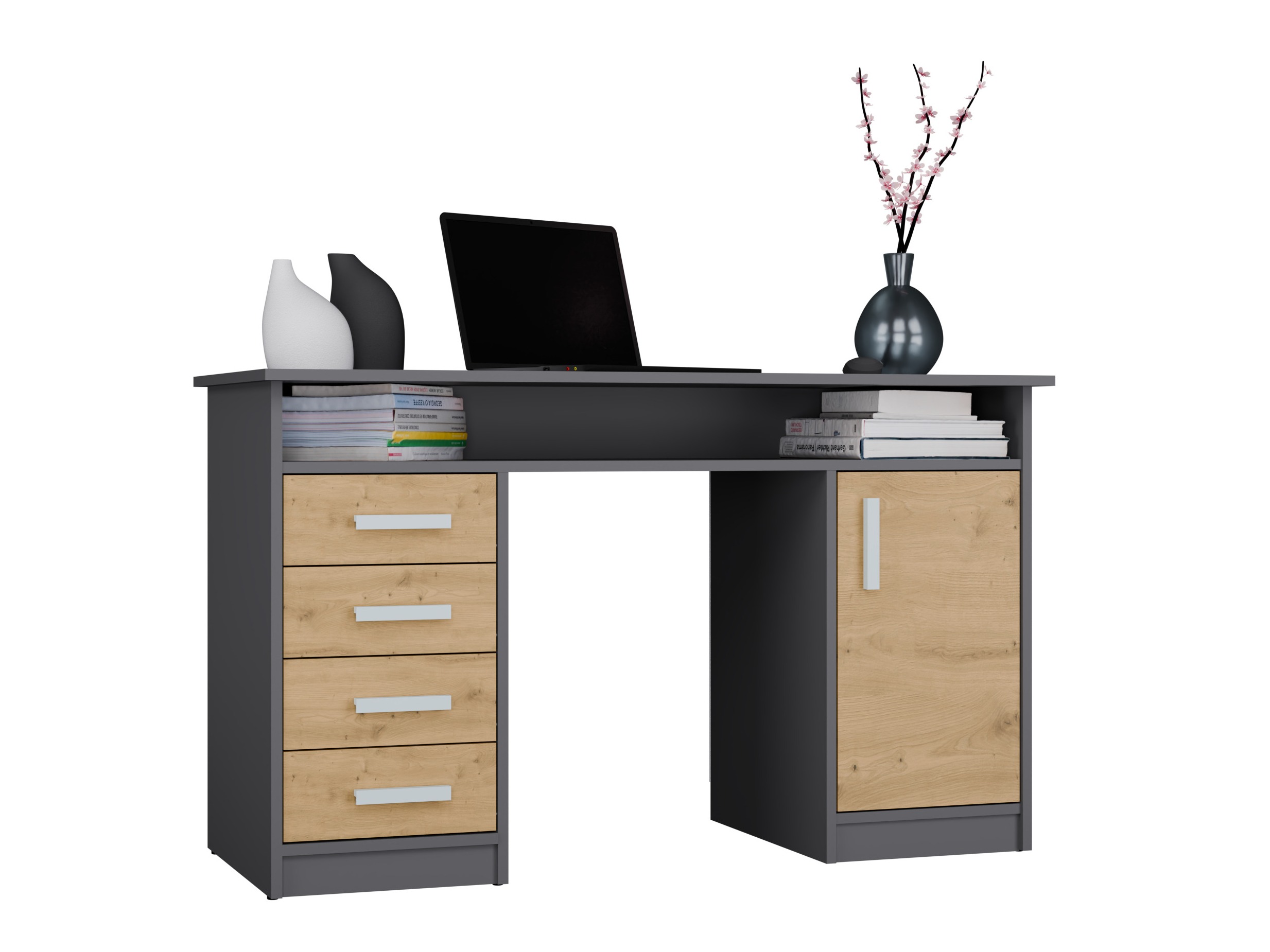 Birou Mandeville 329 (Stejar artizan + Antracit)