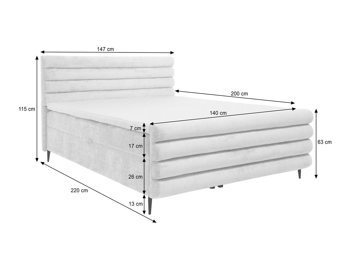 Pat boxspring Margate 134 (Clara 215.04)