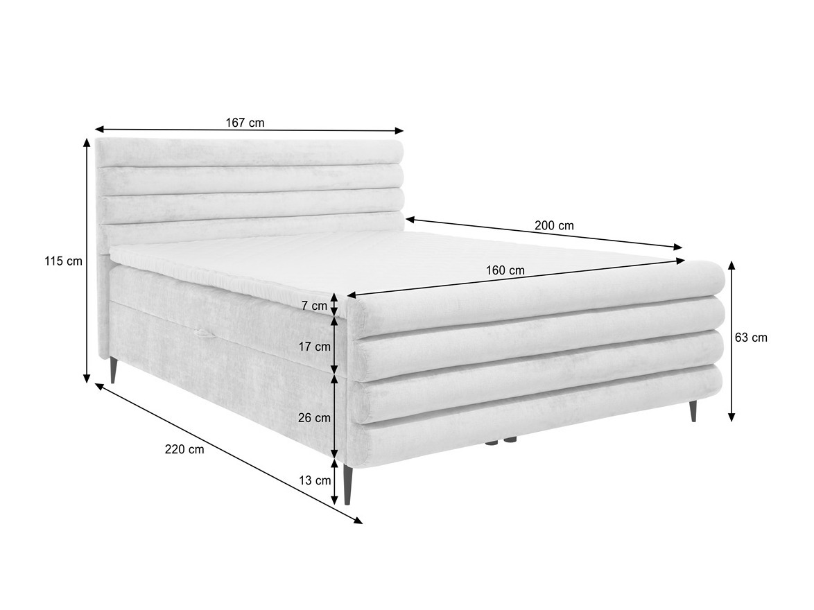 Pat boxspring Margate 134 (Clara 215.08)