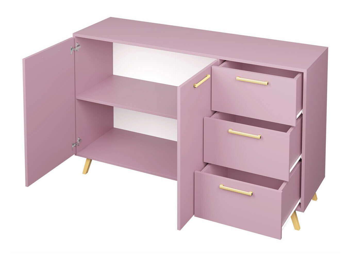 Comodă Rosa (Violet + Auriu)
