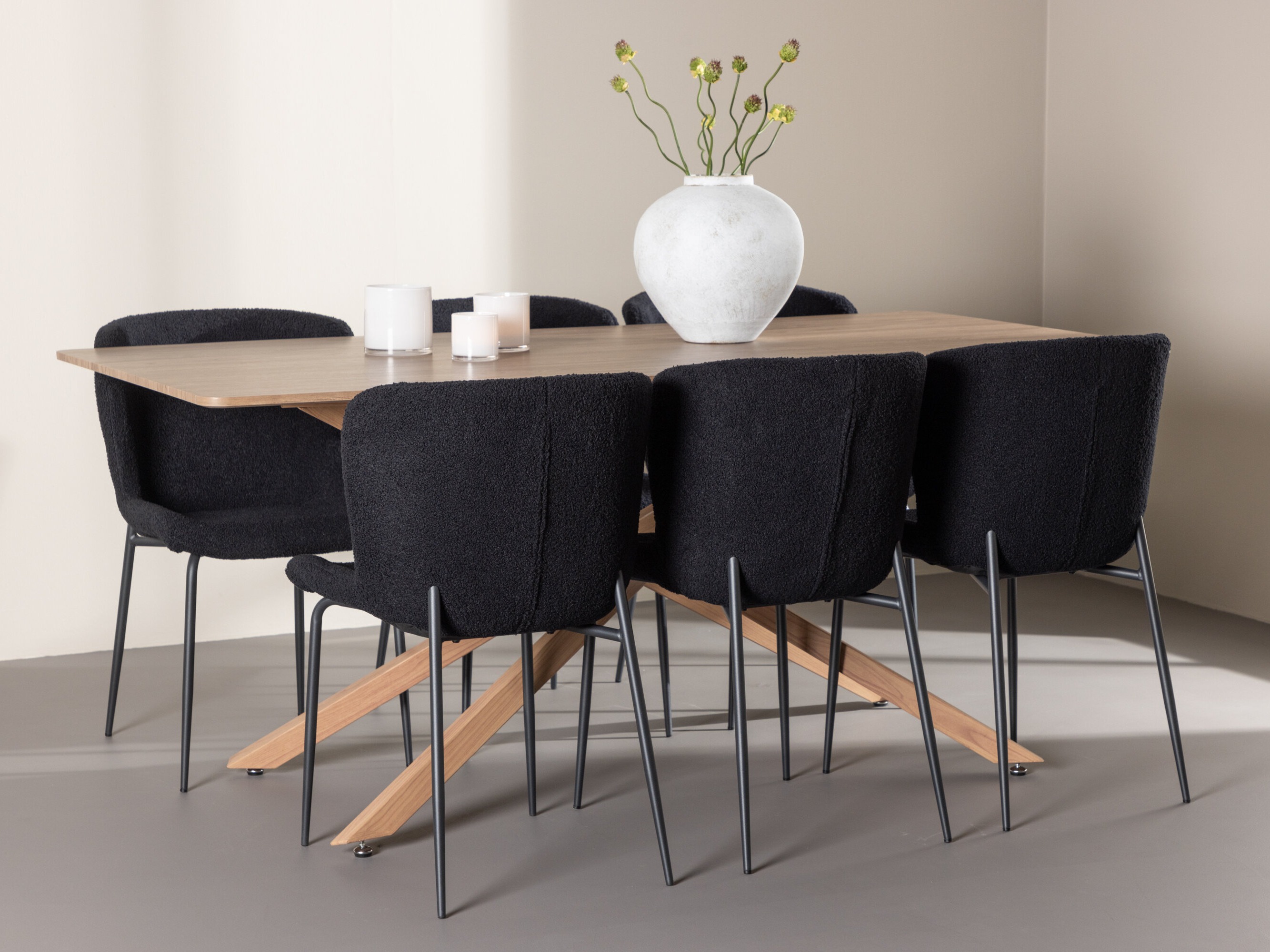 Set de dining Dallas 5102 (Negru)