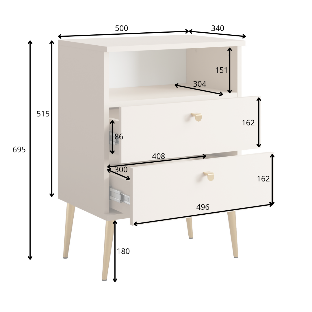 Noptieră Baytown 184 (Prun)