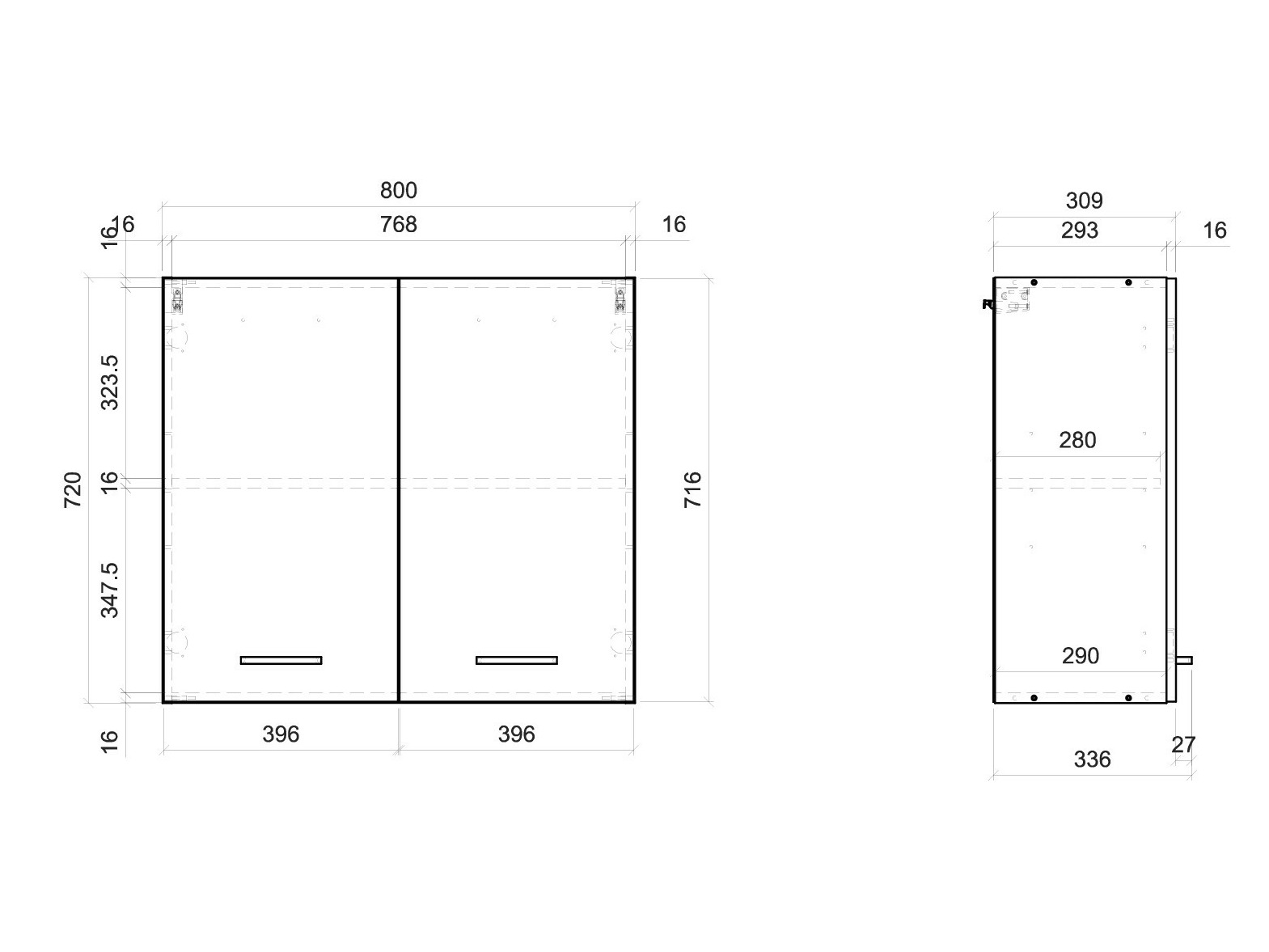 Dulap de perete modular Quti 116