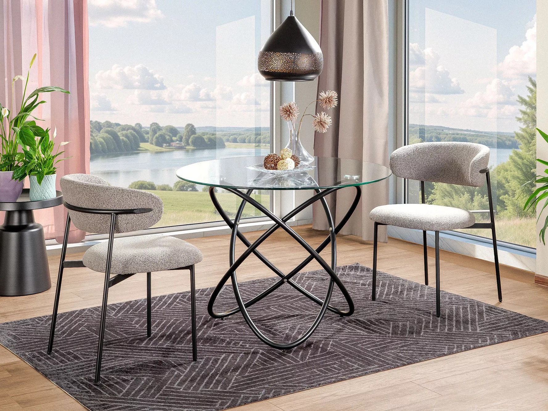 Masă Detroit 933 (Negru)