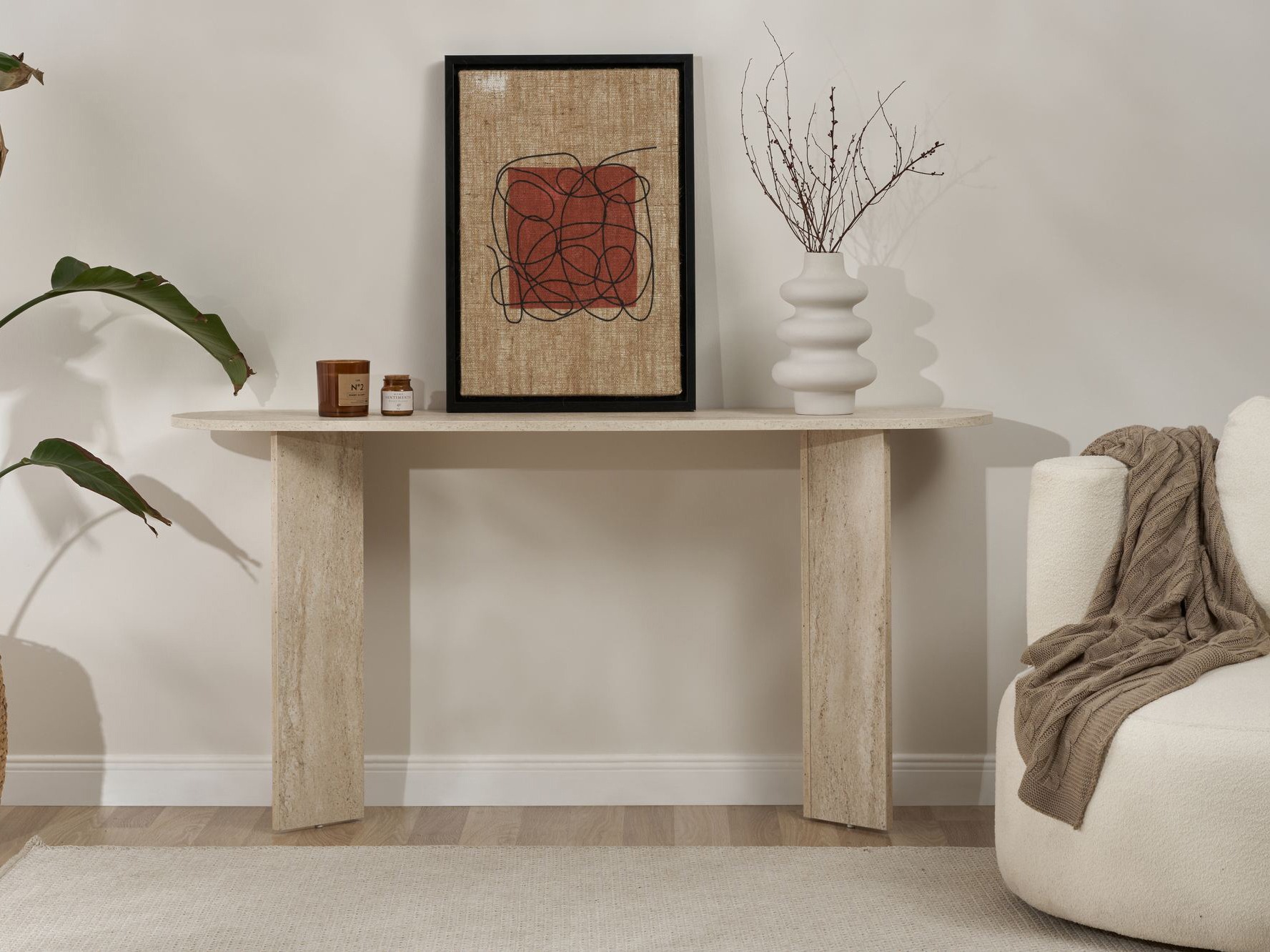 Consolă Novato 133 (Travertin ușor)