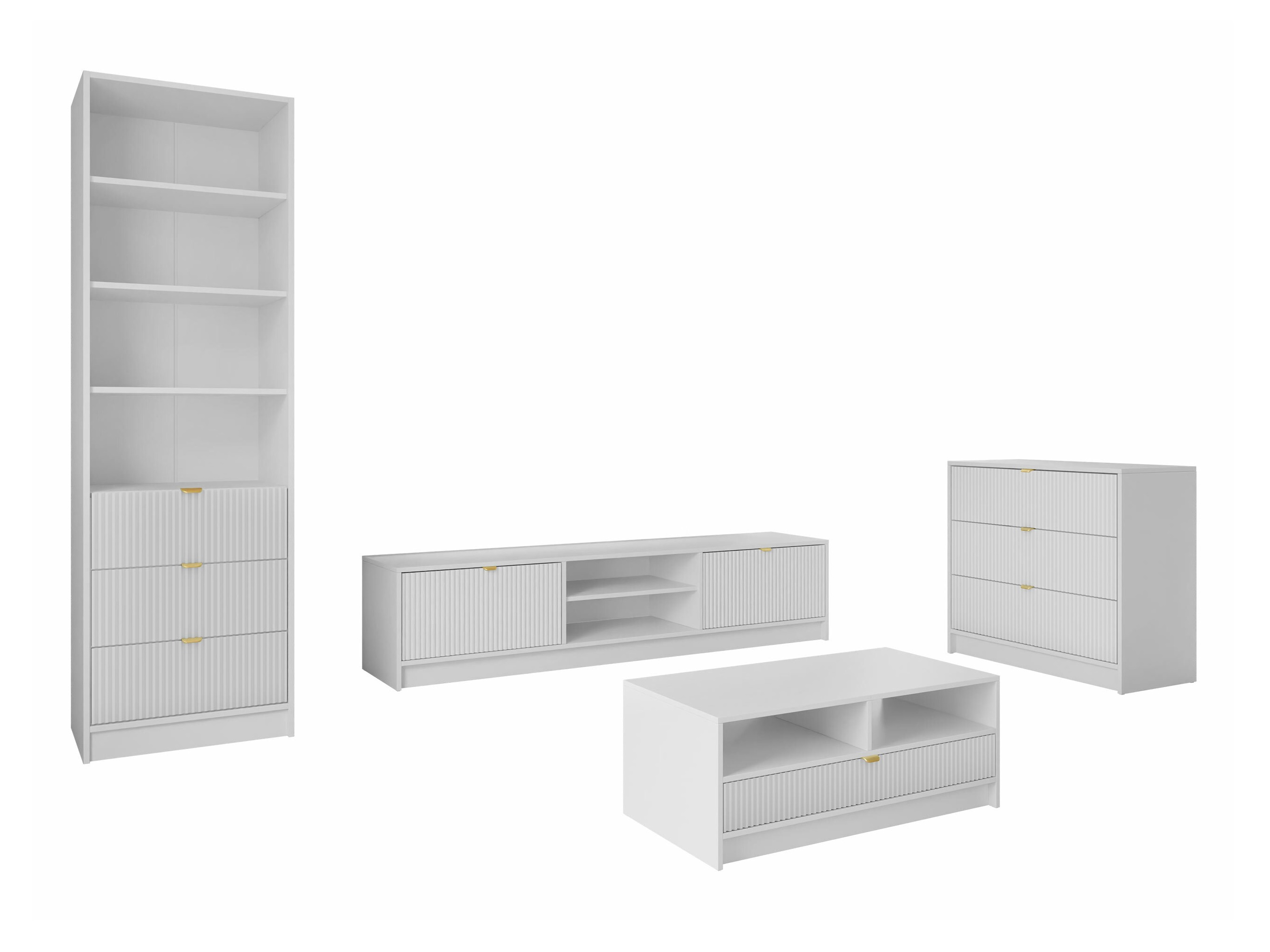 Set de living Comfivo Papilio VII (Alb)