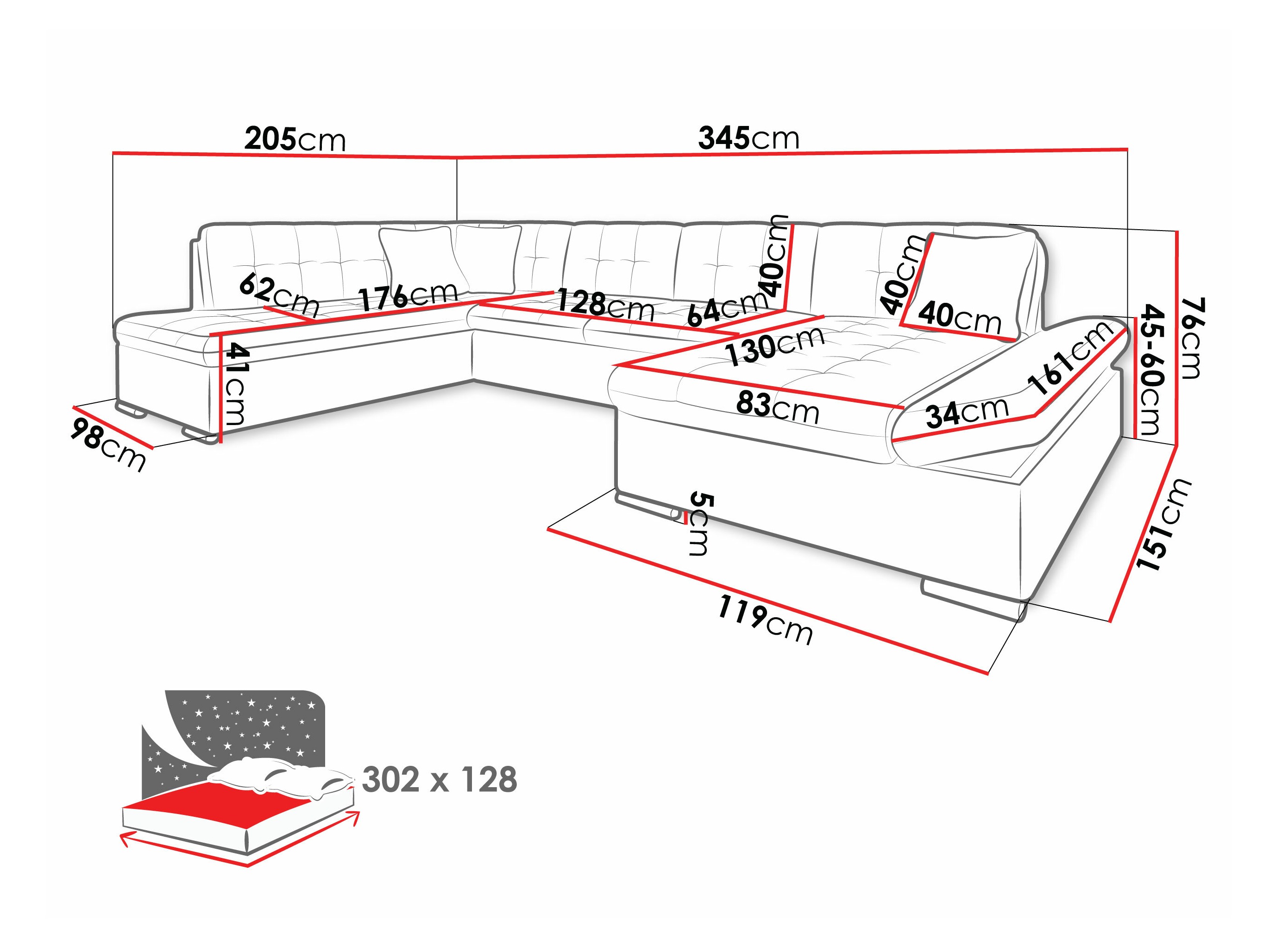 Colțar Comfivo 173 (Venus Velvet 2918 + Magic Velet 2258)