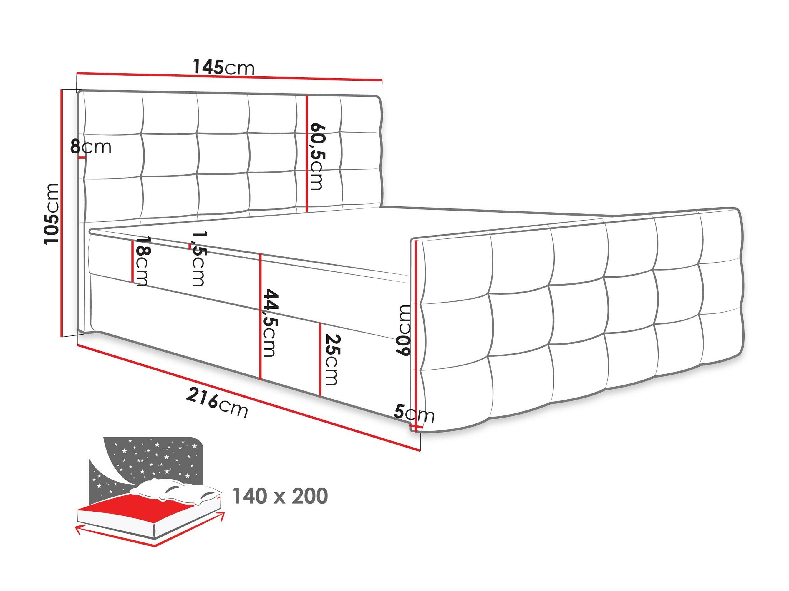 Pat boxspring Memphis 113 (Rico 18)
