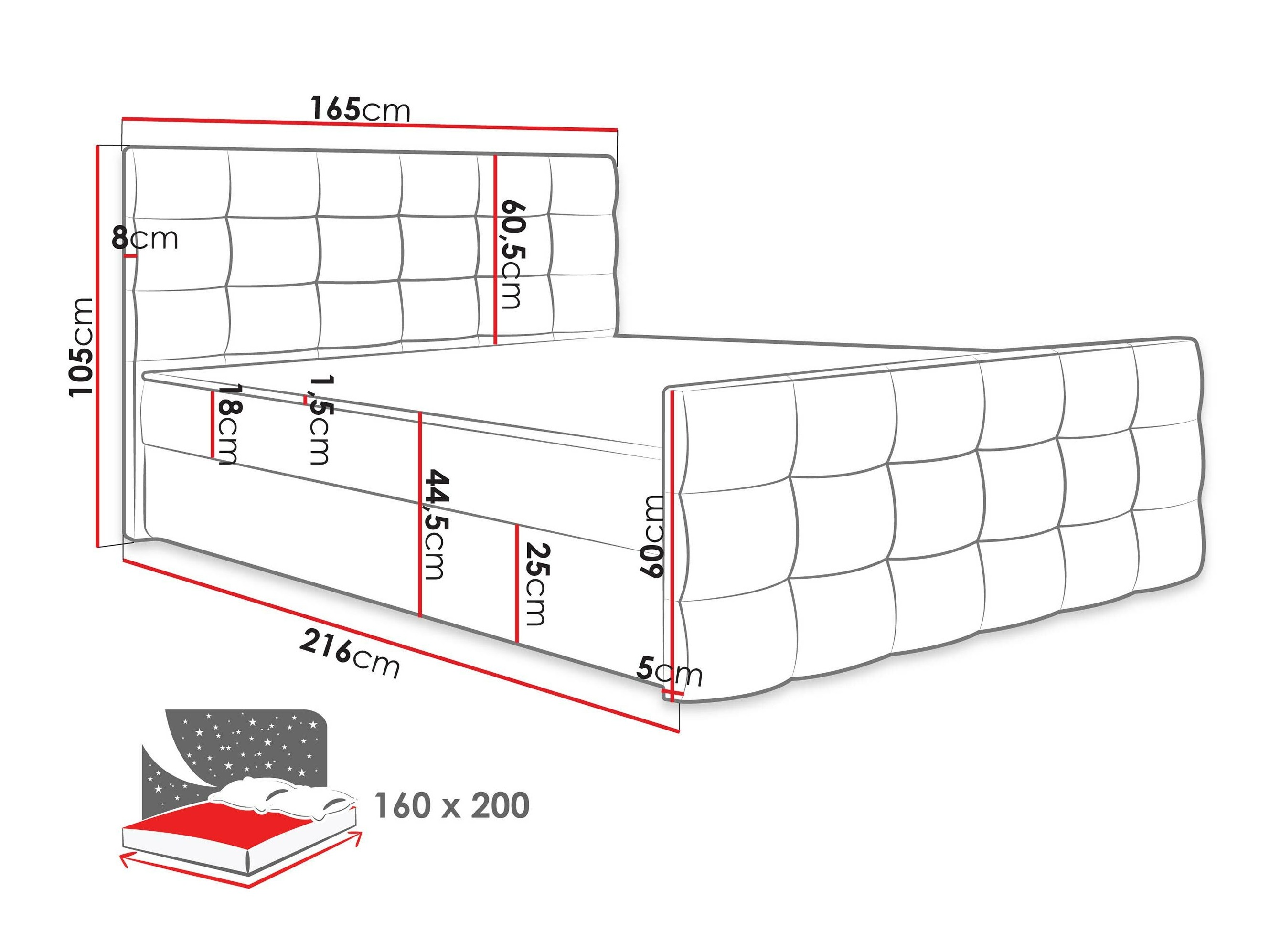 Pat boxspring Memphis 113 (Rico 20)