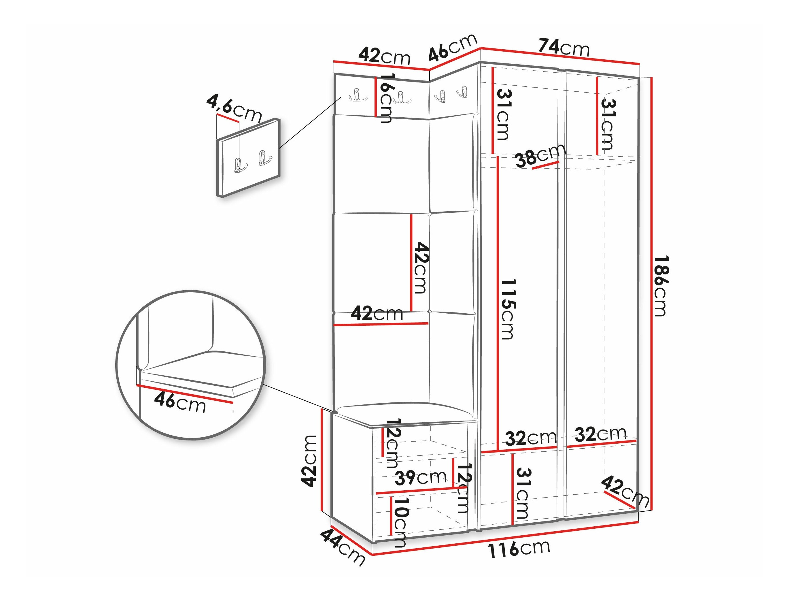Set de hol Hartford 387 (Alb)