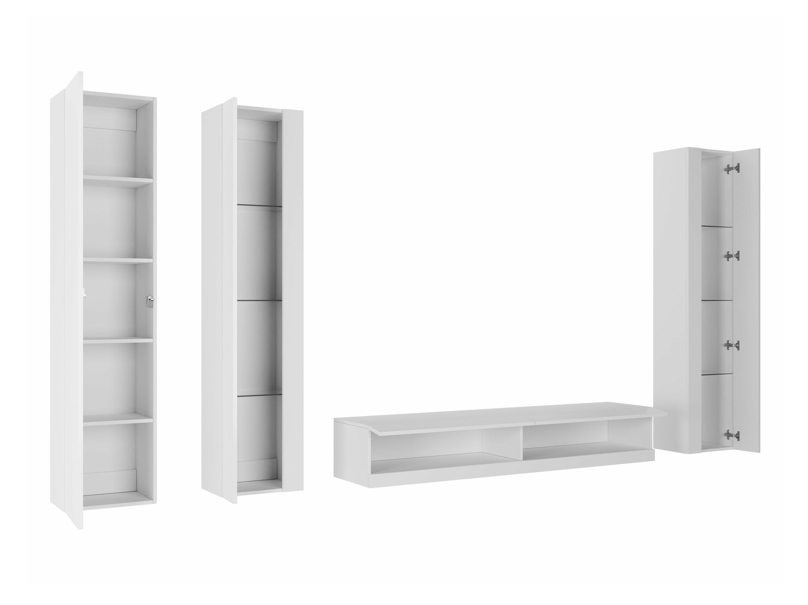 Set de living Vilrin VII (Alb + Alb lucios)