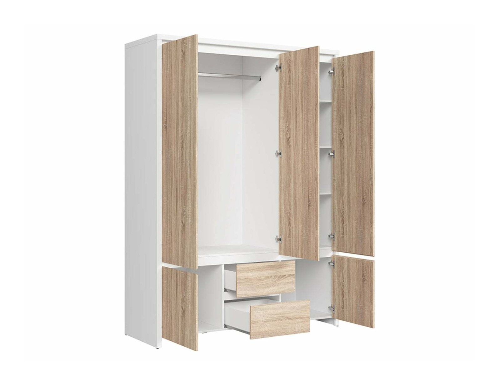 Dulap Nolroma 118 (Alb + Stejar Sonoma)