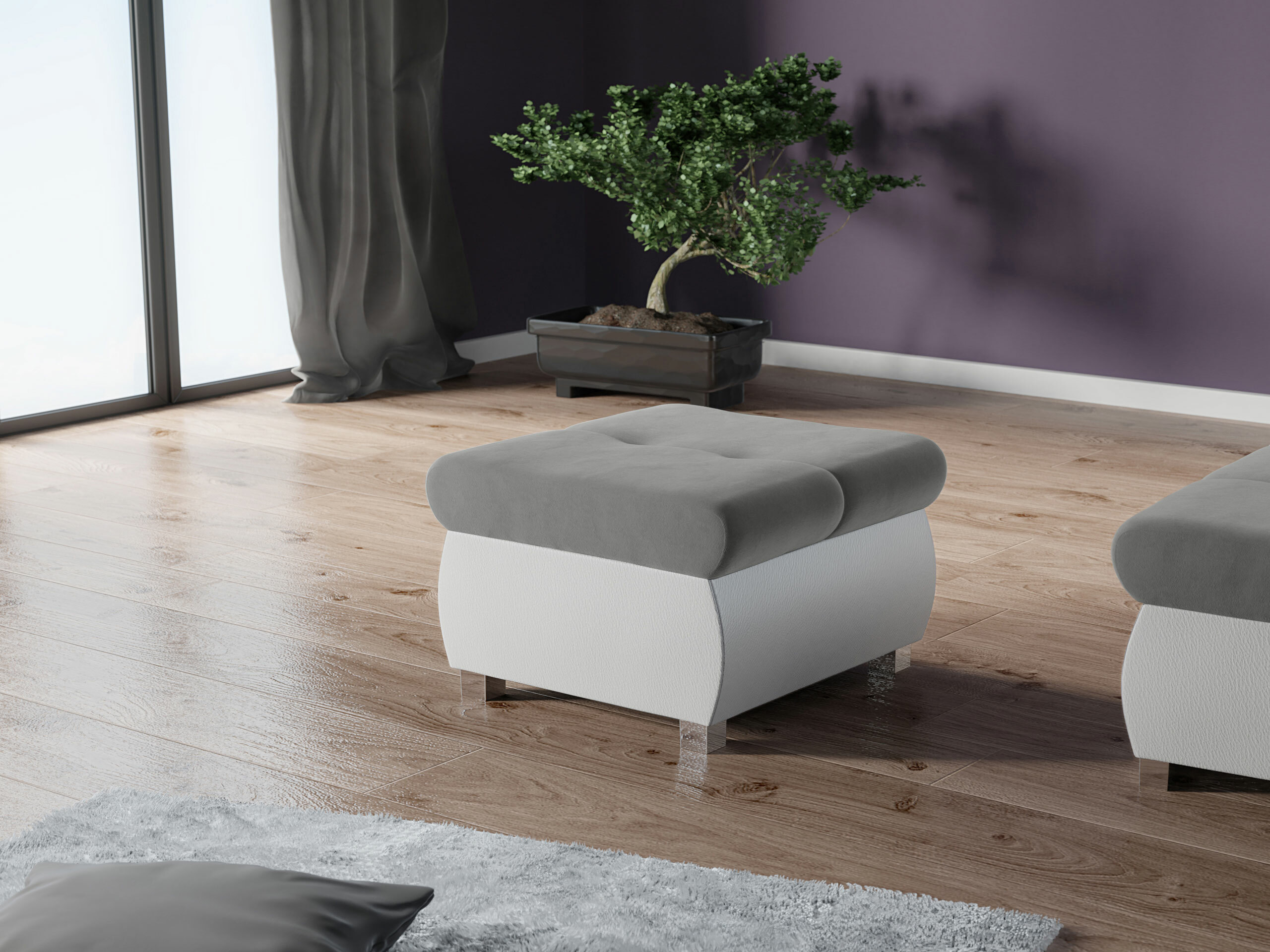Taburet tapițat Comfivo Nitor (Soft 017 + Magic Velvet 2217)