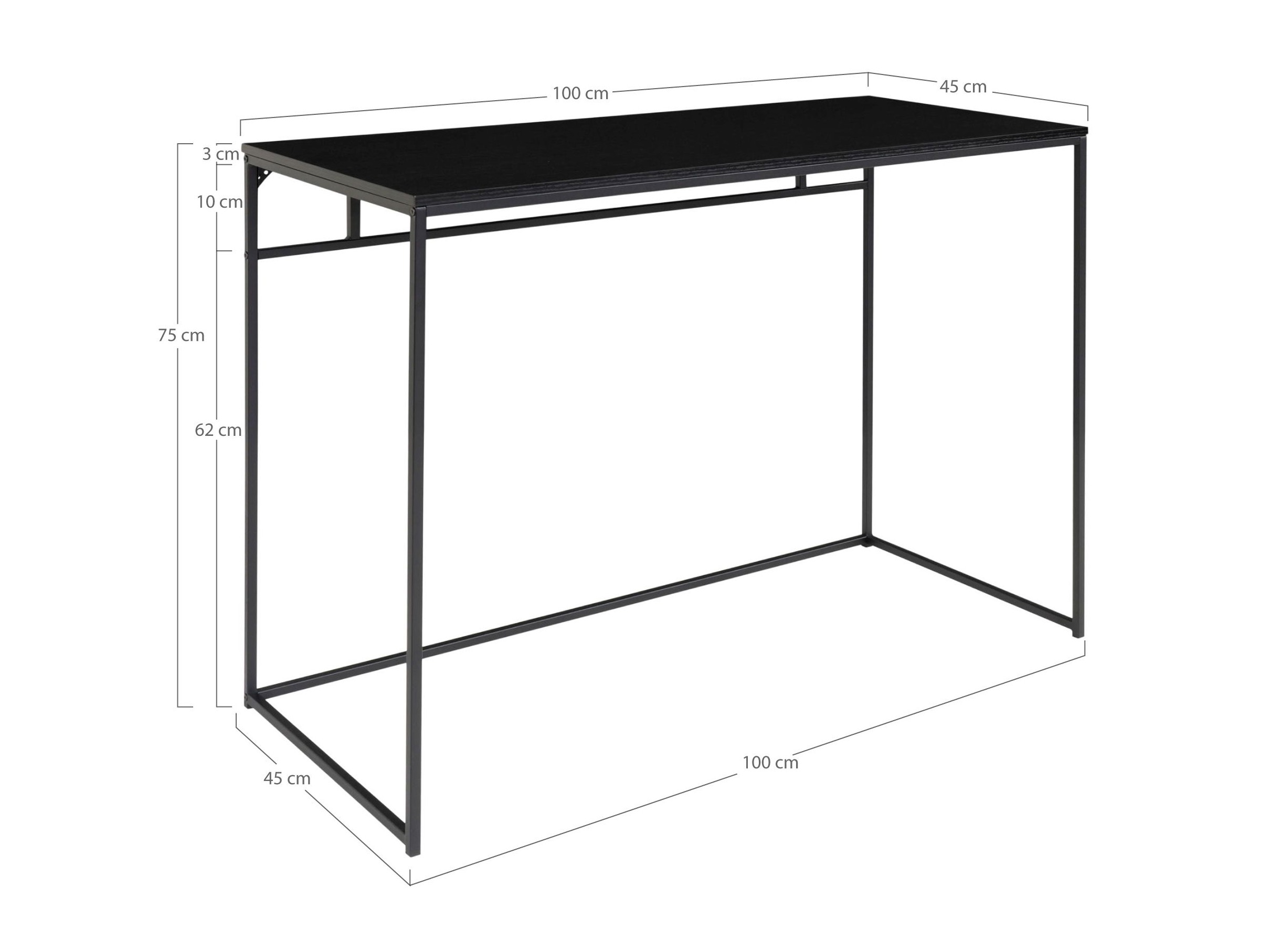 Birou Sorbeni 108 (Negru)
