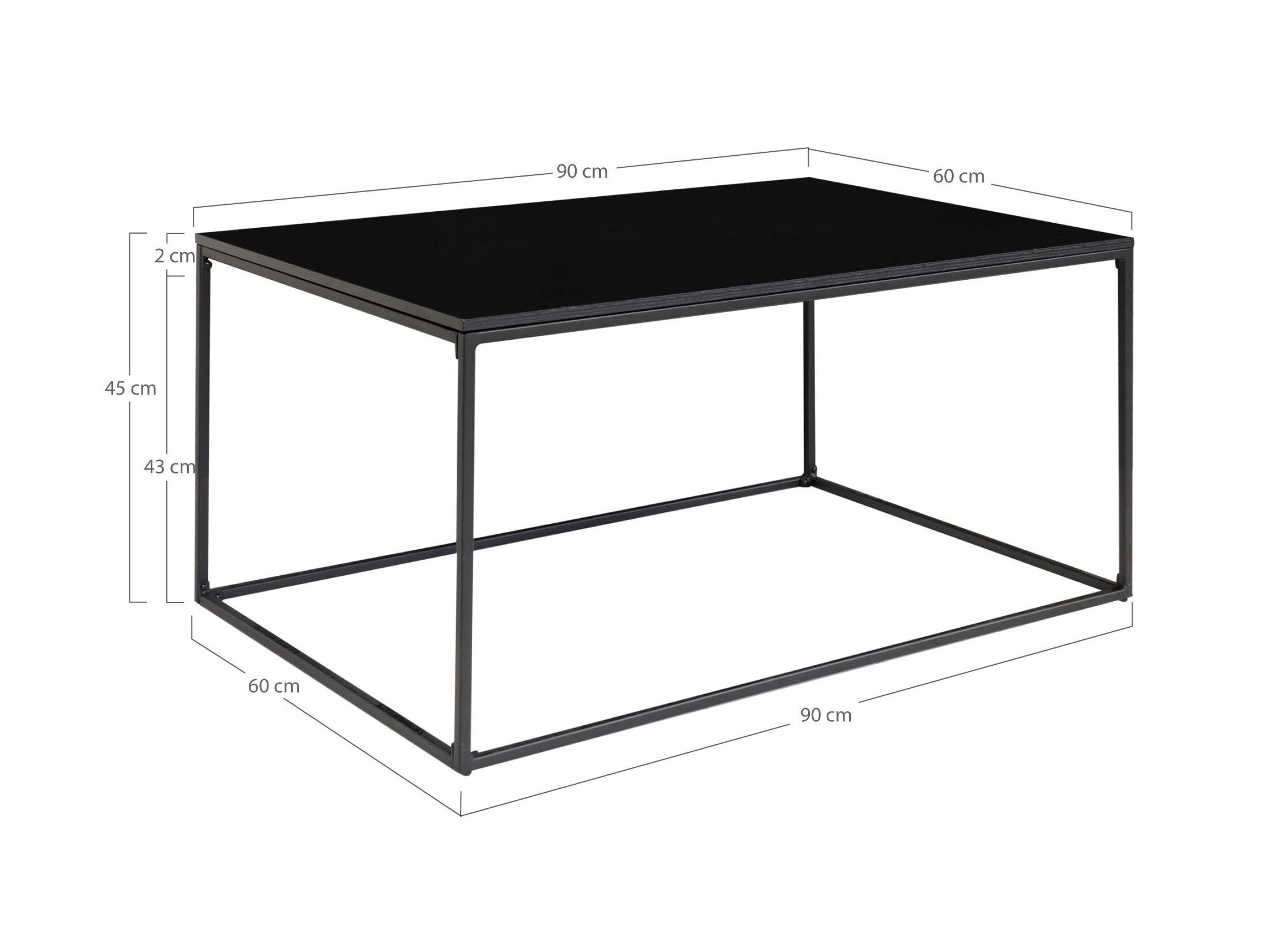 Măsuță de cafea Sorbeni 113 (Negru)