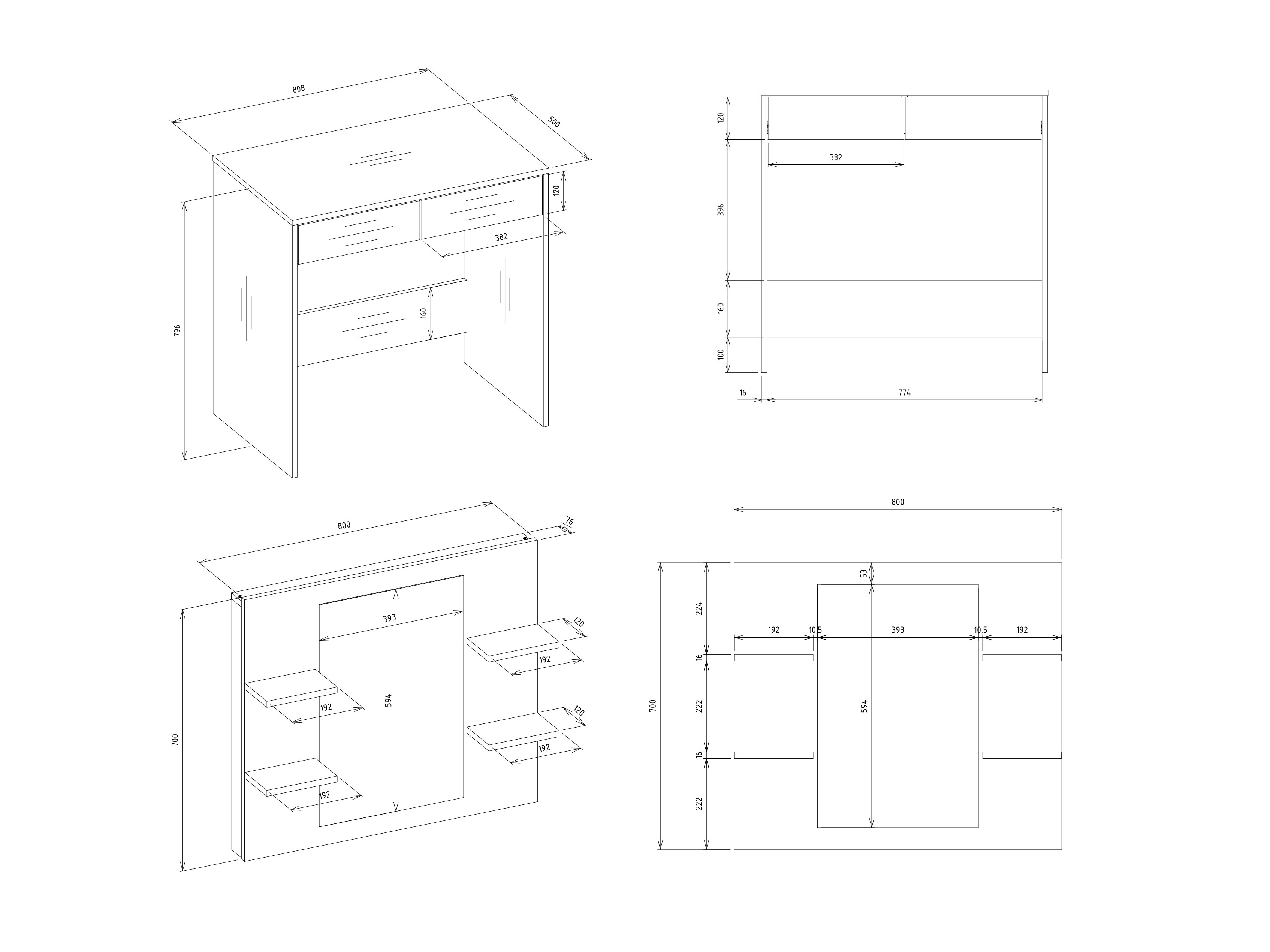 Măsuță de machiaj Mandeville 357