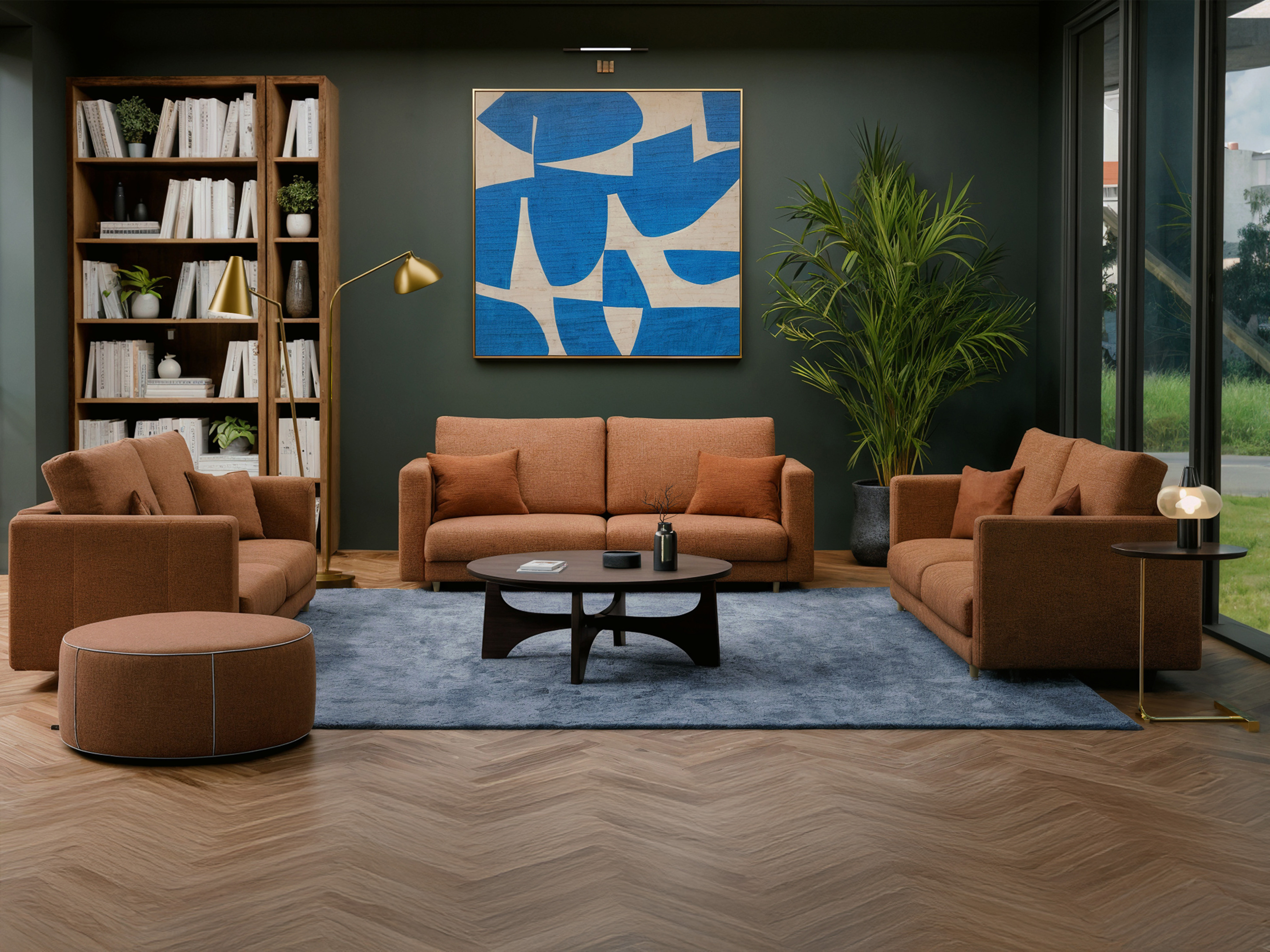 Canapea extensibilă Mandeville 353 (Portocaliu)