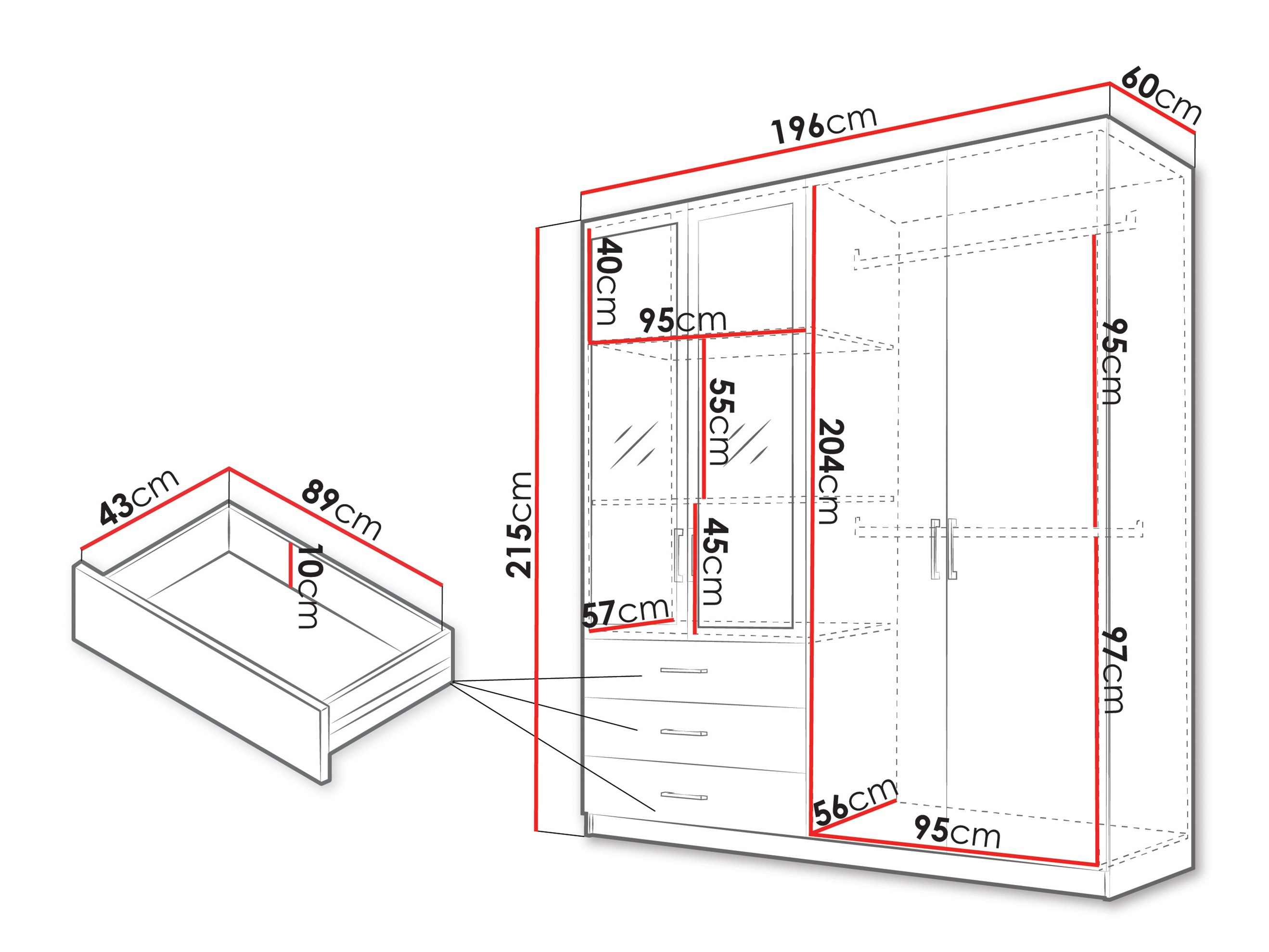Dulap Honolulu 269 (Alb)