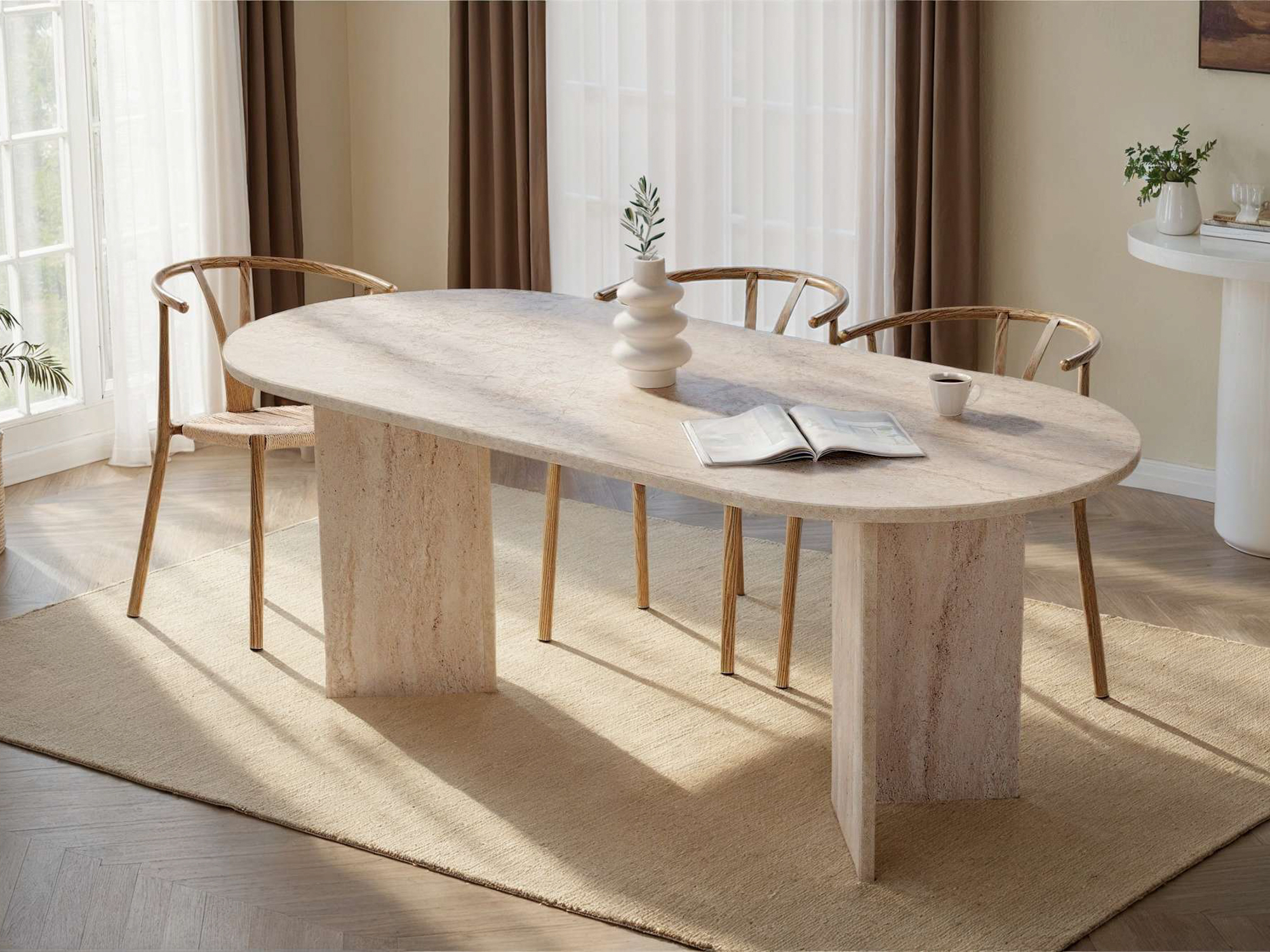 Masă Novato 138 (Travertin ușor)