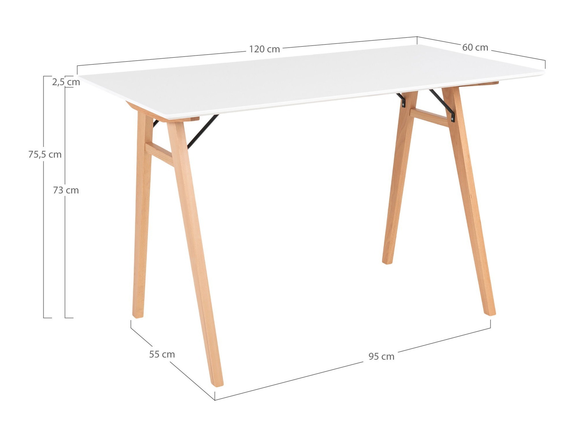 Birou Brea 109 (Negru)