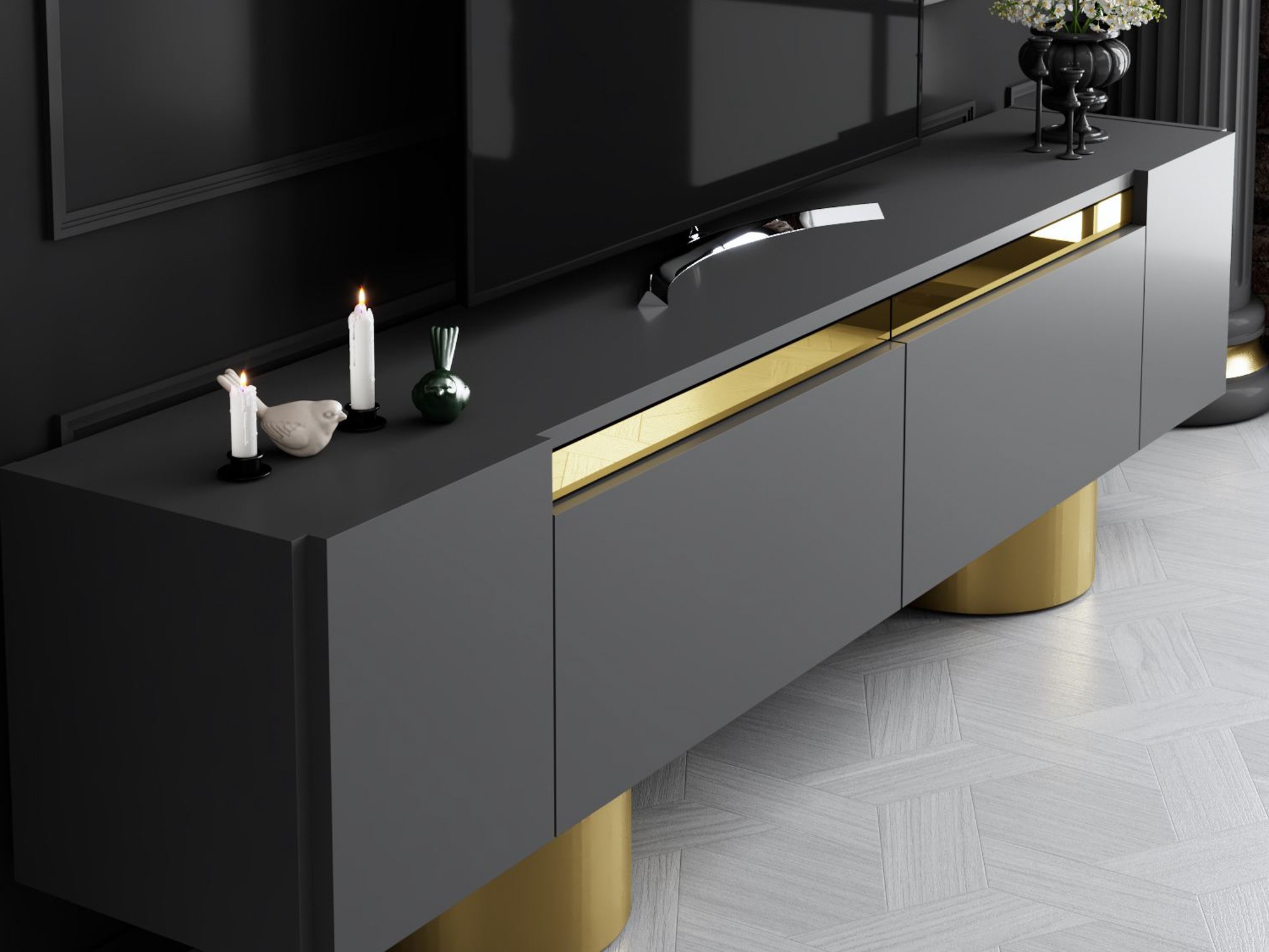 Comodă TV Kailua 2669 (Antracit)