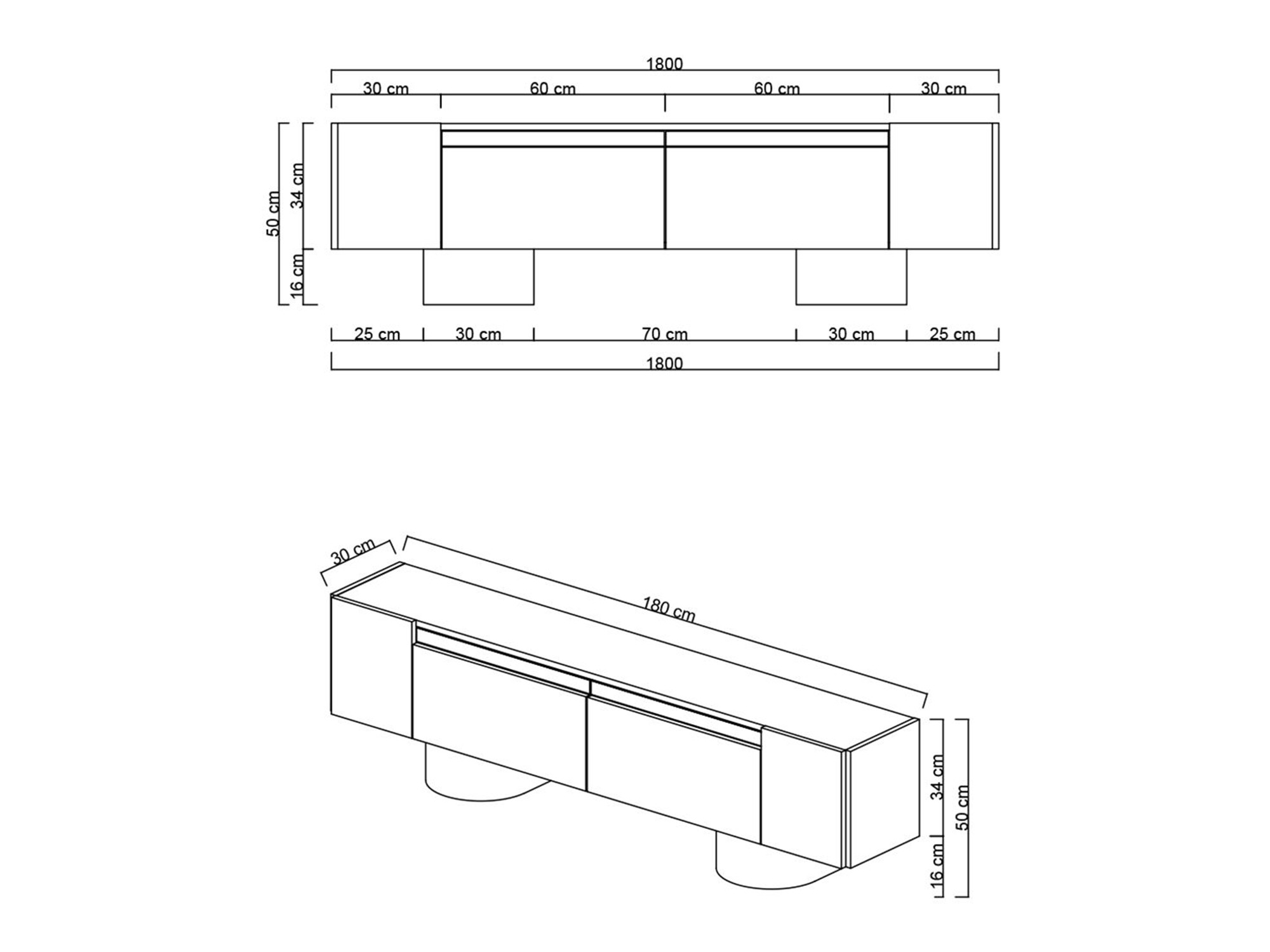 Comodă TV Kailua 2669 (Antracit)