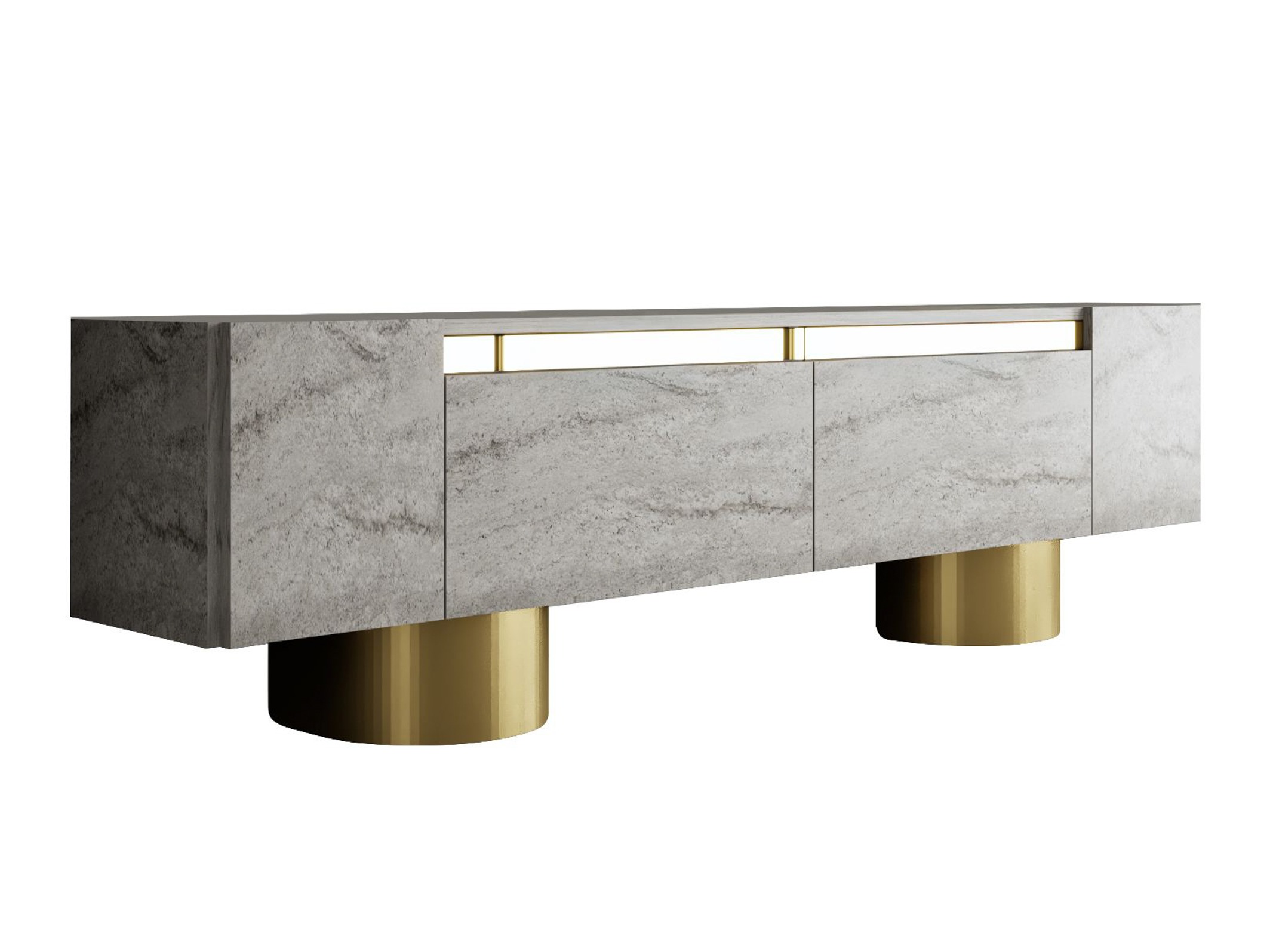 Comodă TV Kailua 2669 (Travertin ușor)