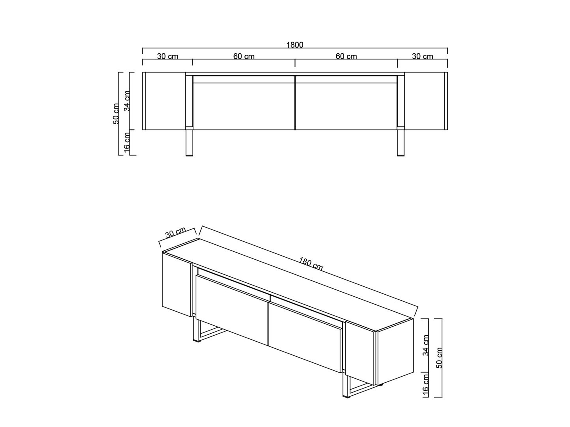 Comodă TV Kailua 2670 (Alb)