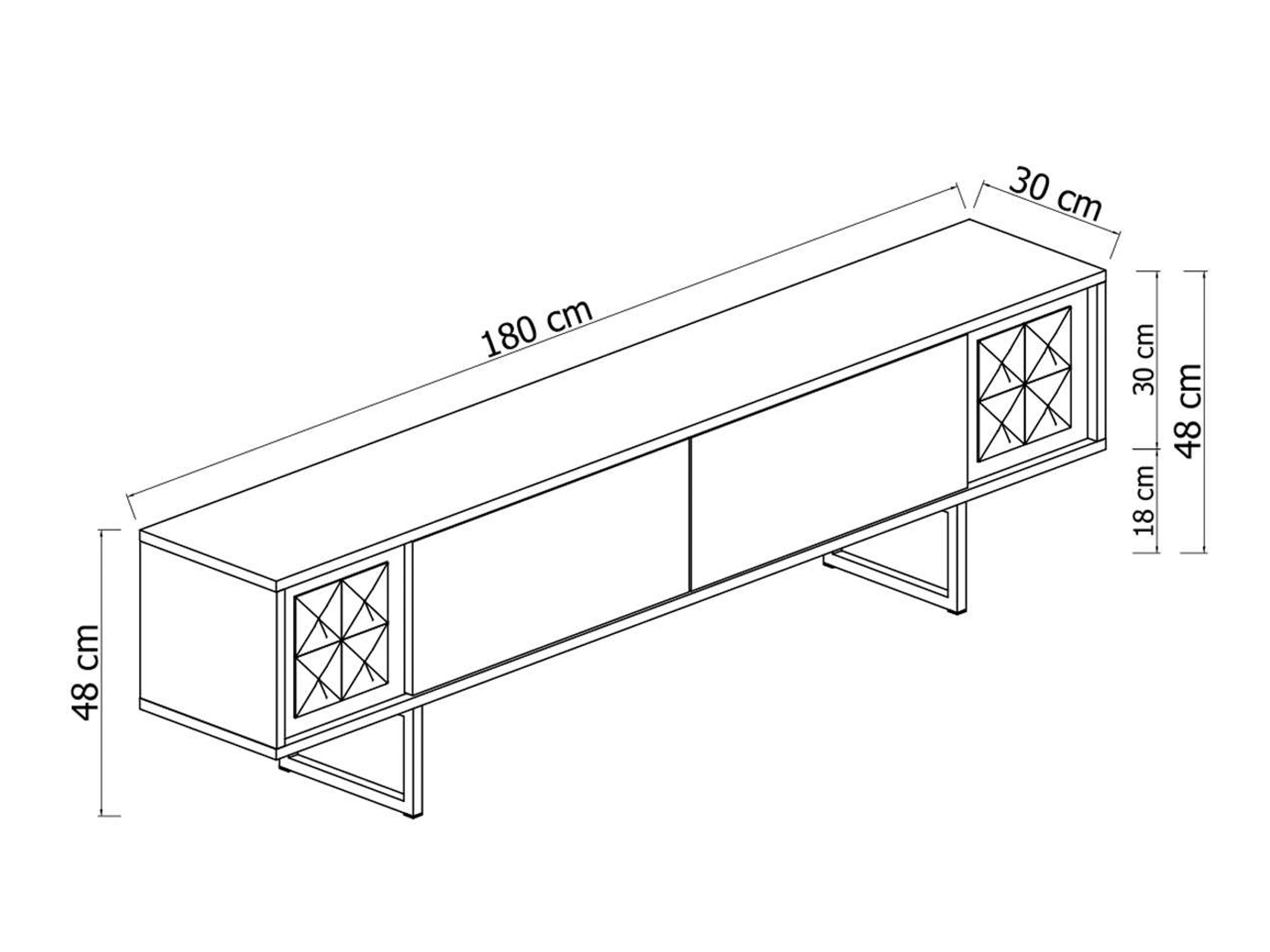 Comodă TV Kailua 2671 (Nuc)