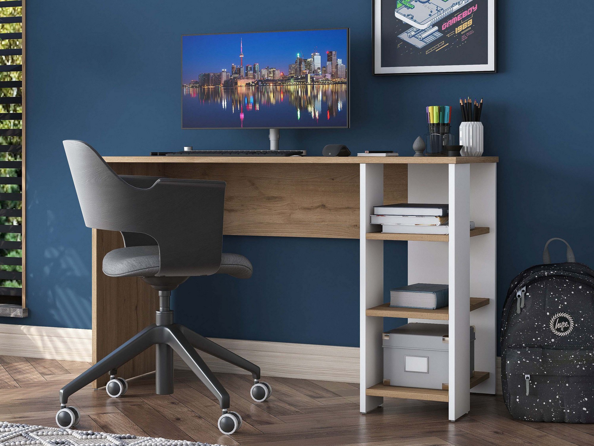 Birou Catdelu 109 (Alb + Nuc)