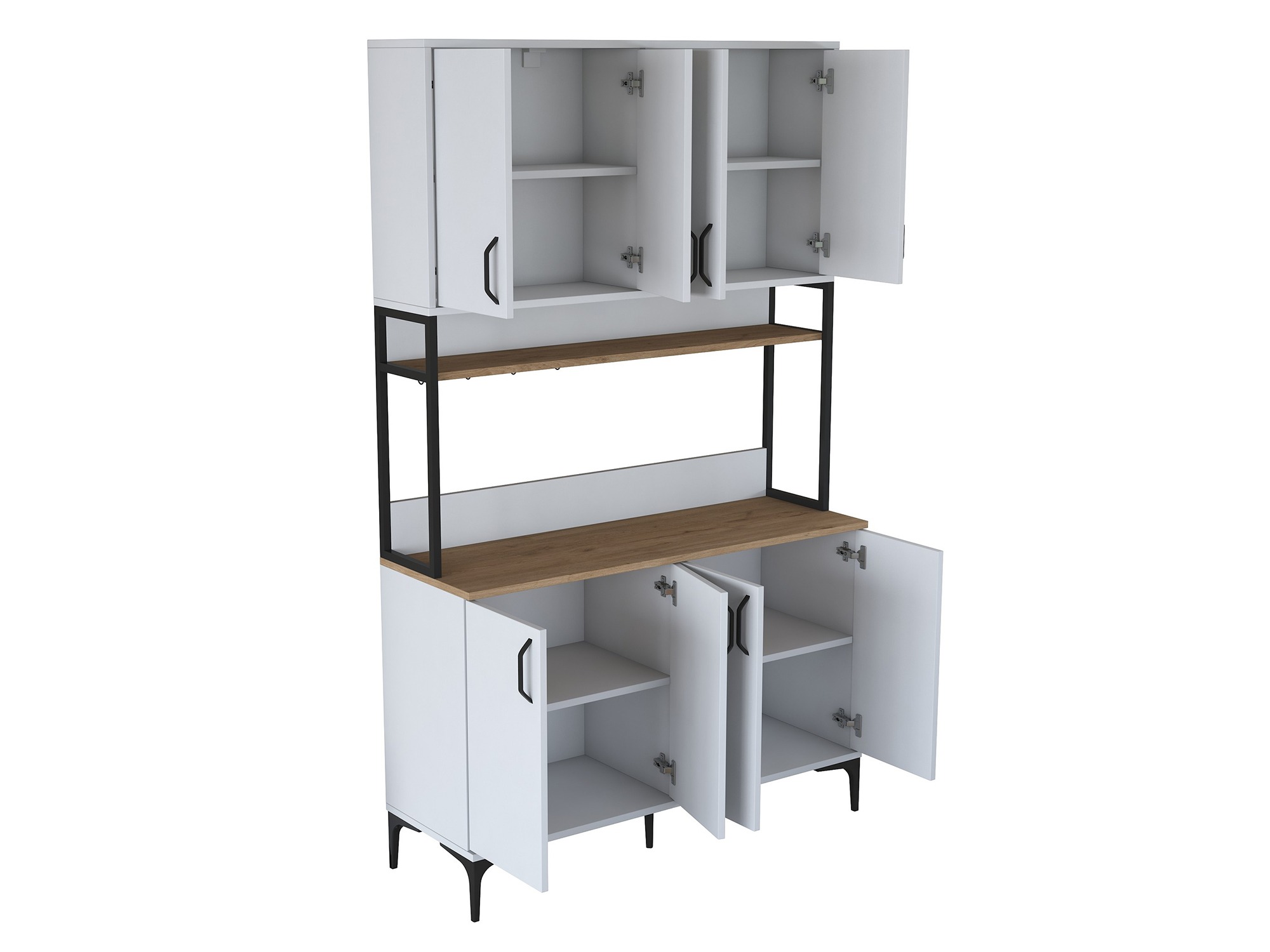 Mobilier multifuncțional Kailua 2678 (Alb + Nuc)