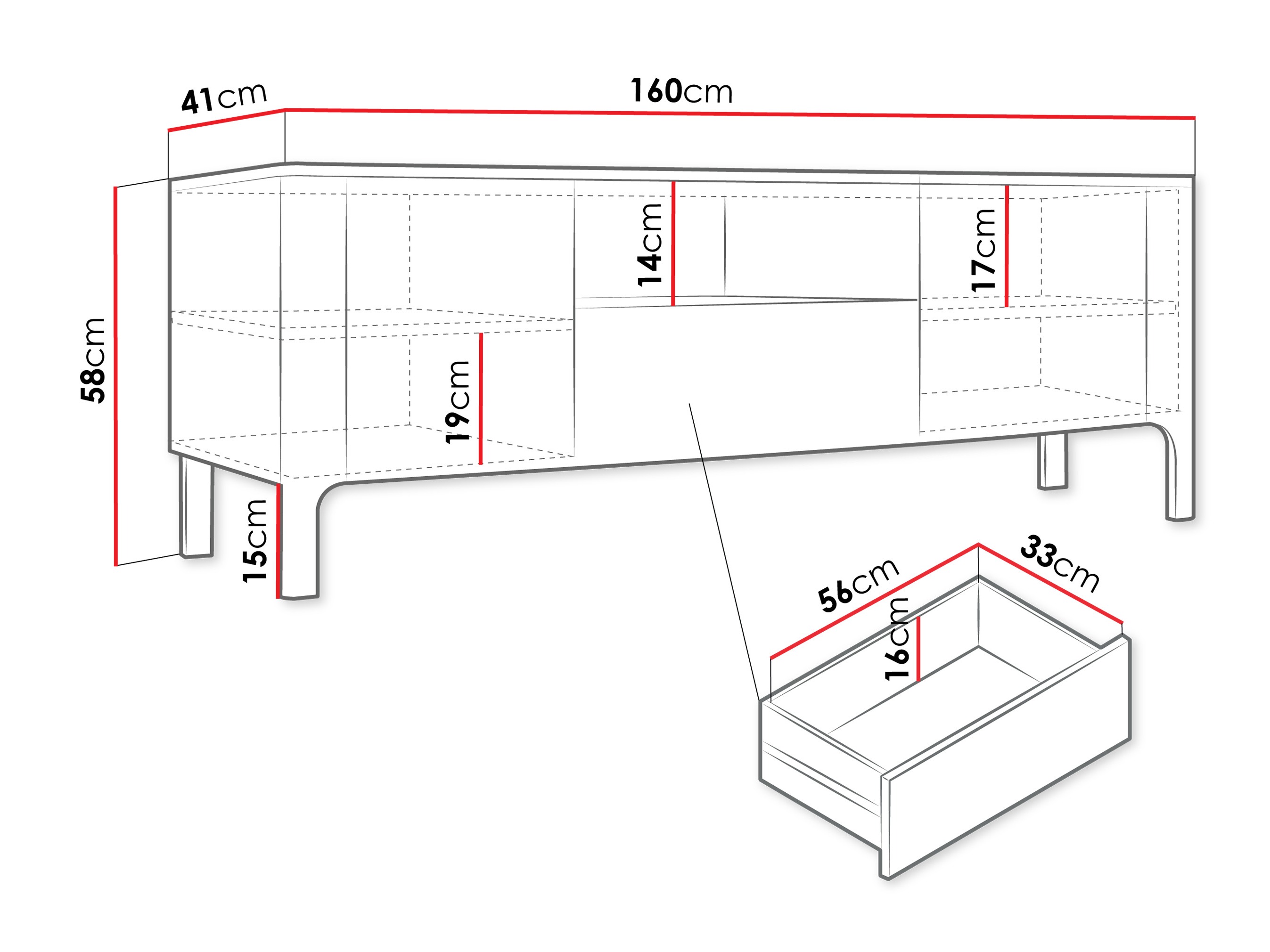 Comodă TV Mavtoru 103