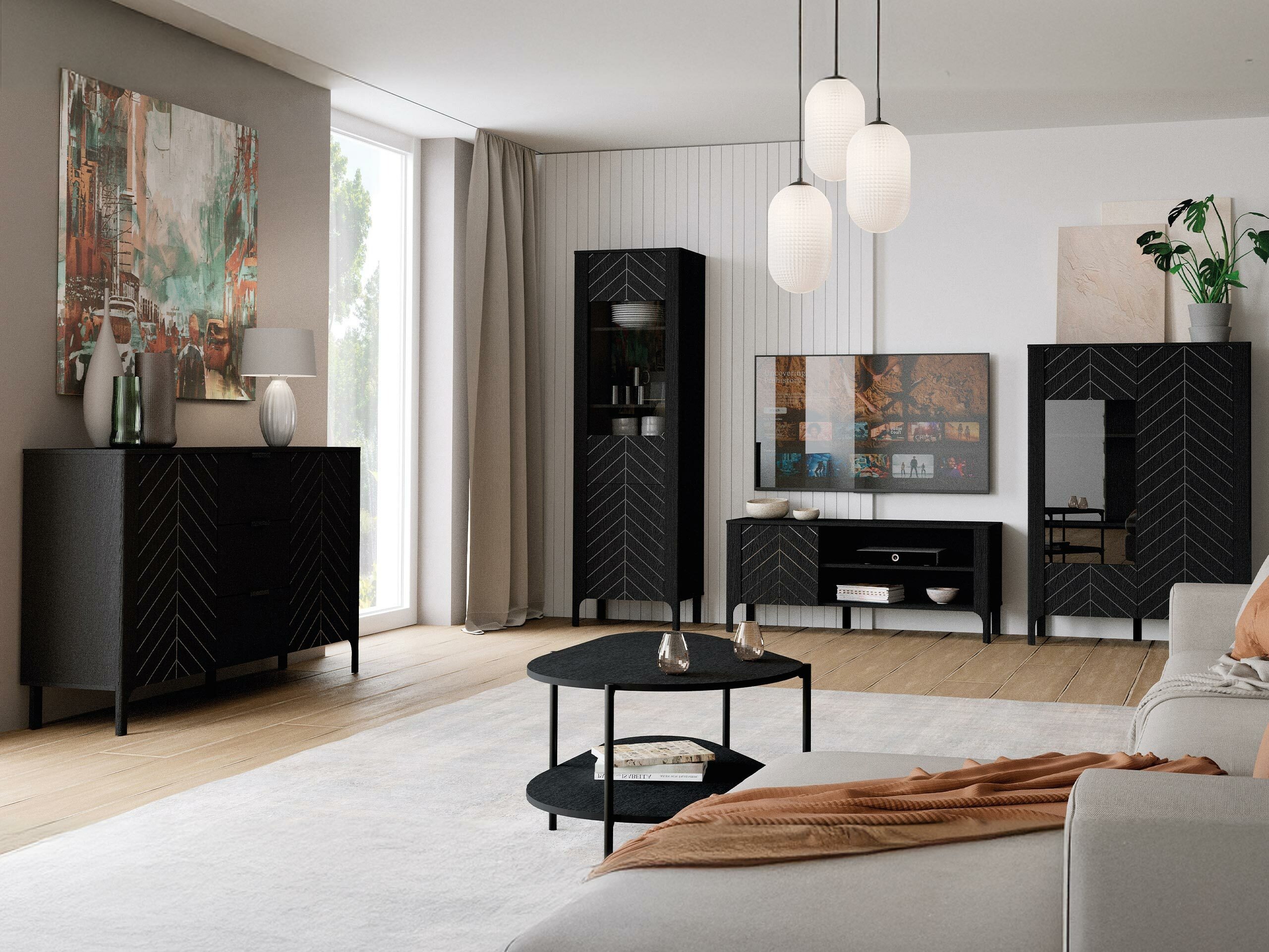 Comodă TV Mavtoru 107 (Negru)