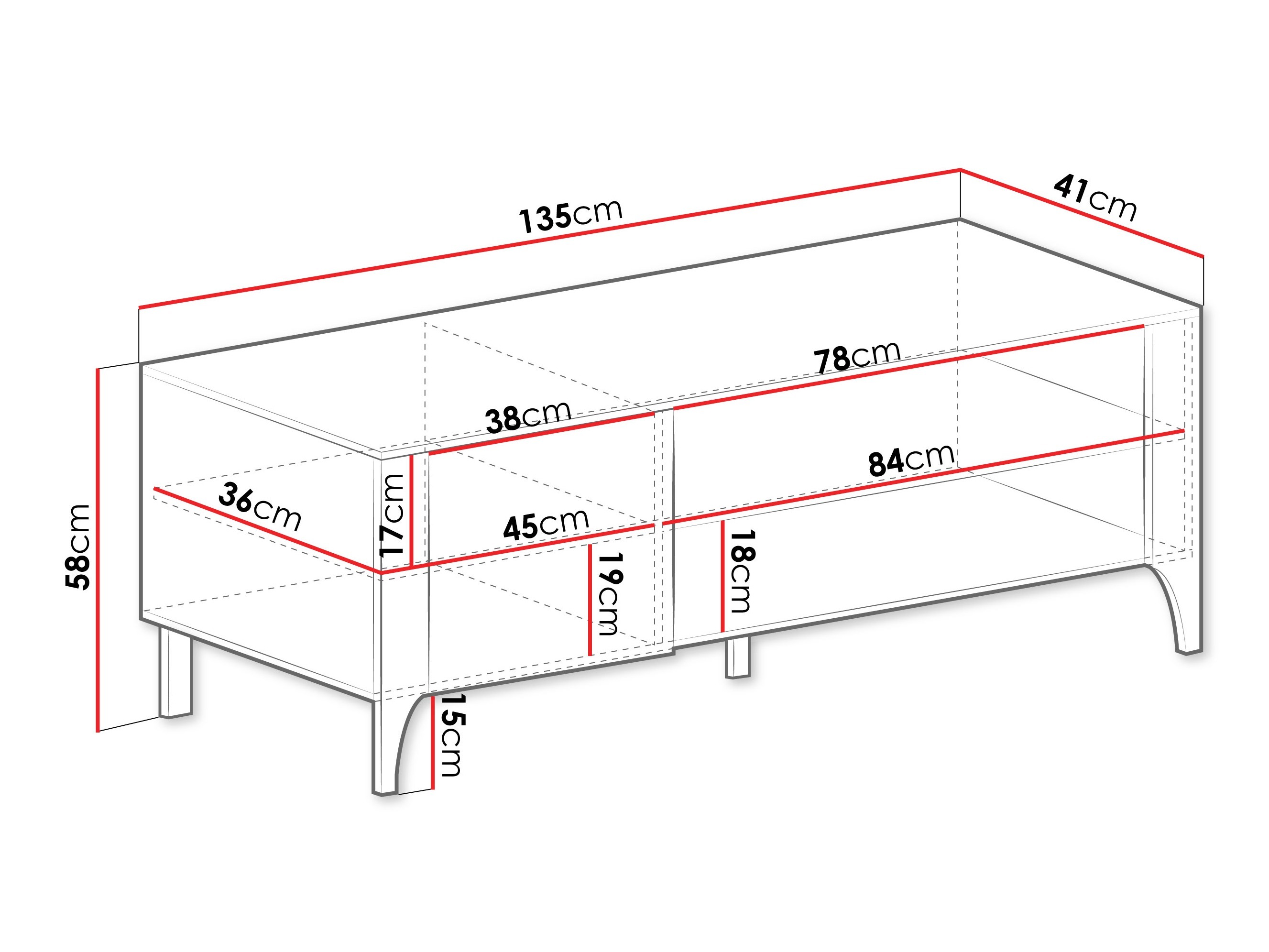 Comodă TV Mavtoru 107 (Negru)